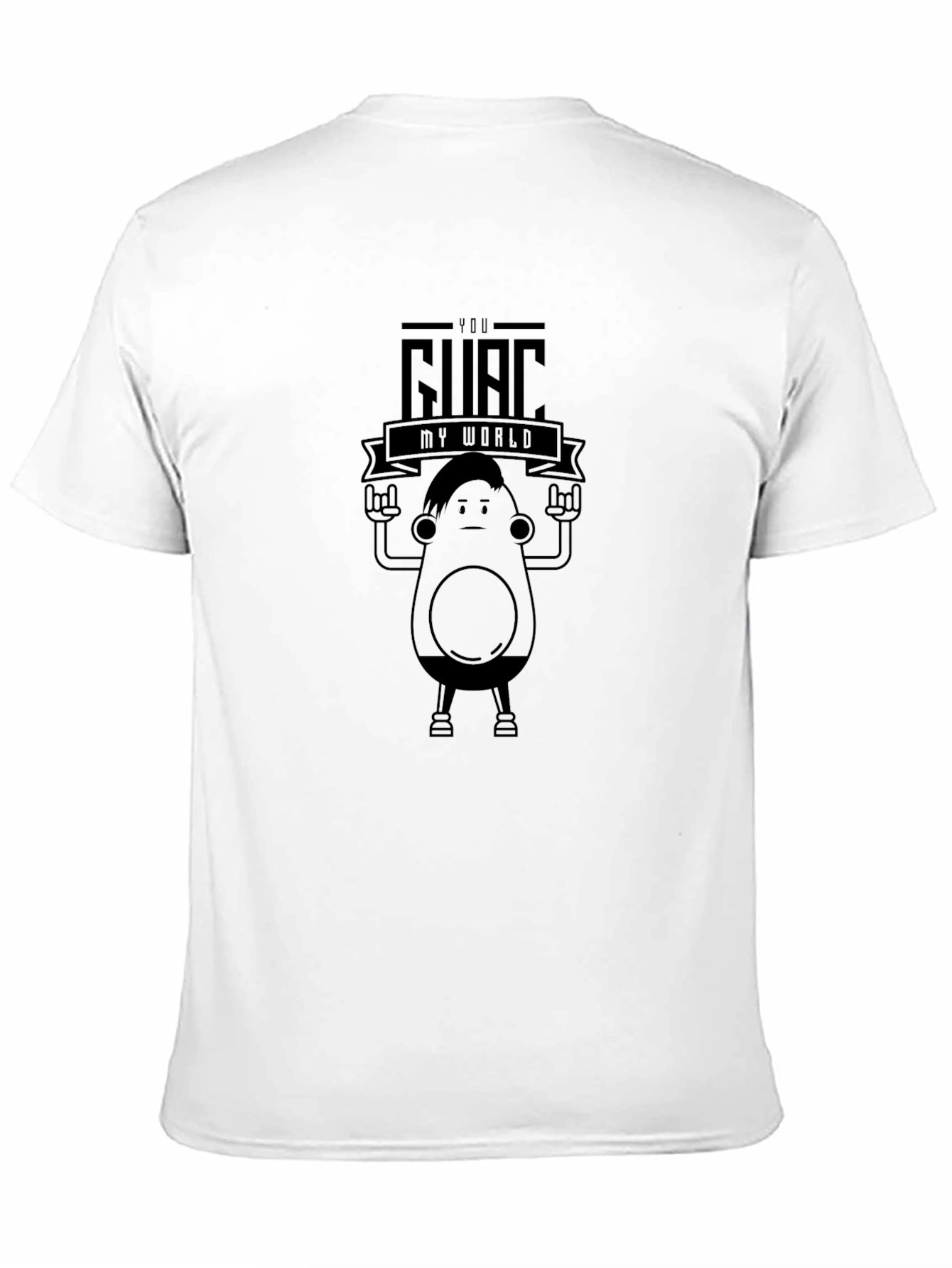 Black You Guac My World Avocado T-Shirt view 11