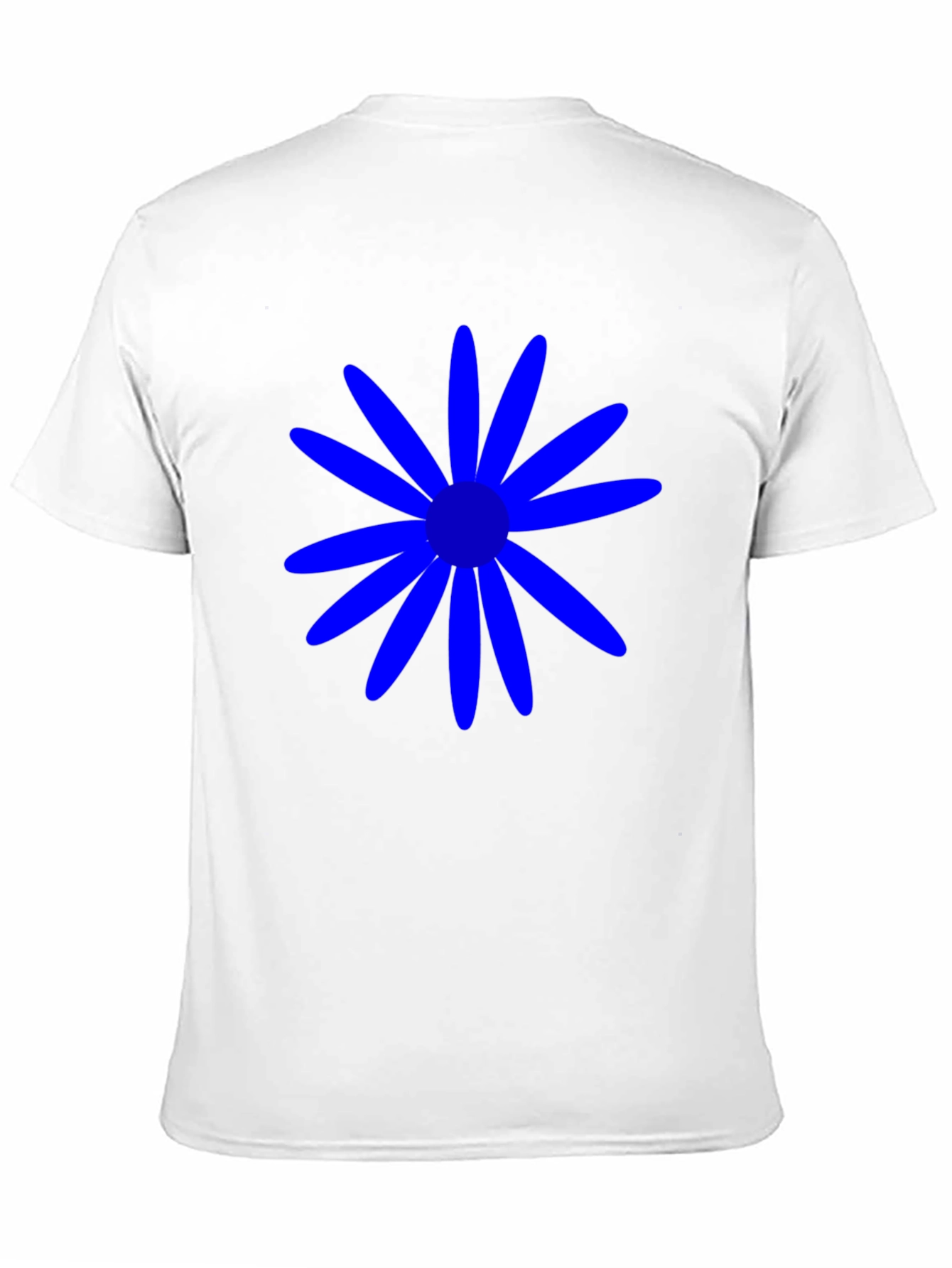 Black Blue Daisy Graphic Tee - Casual Black T-Shirt view 11
