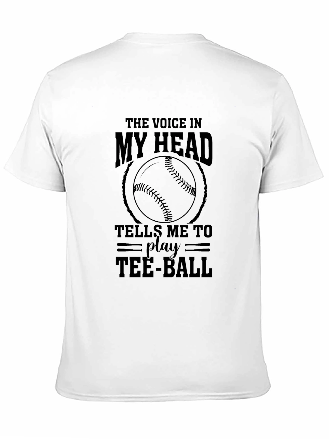 Black Voice in My Head Tee-Ball T-Shirt view 11