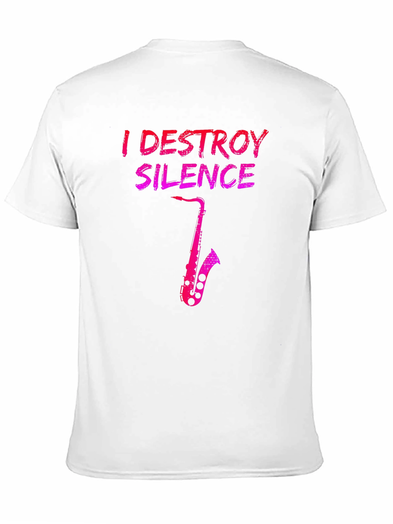 Black I Destroy Silence Saxophone Black T-Shirt view 11