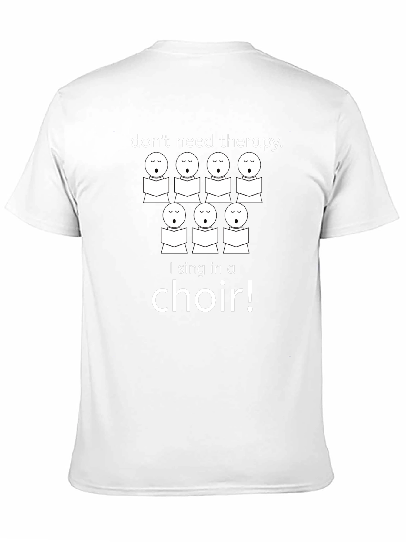 Black Choir Therapy T-Shirt - Sing Your Stress Away! view 11