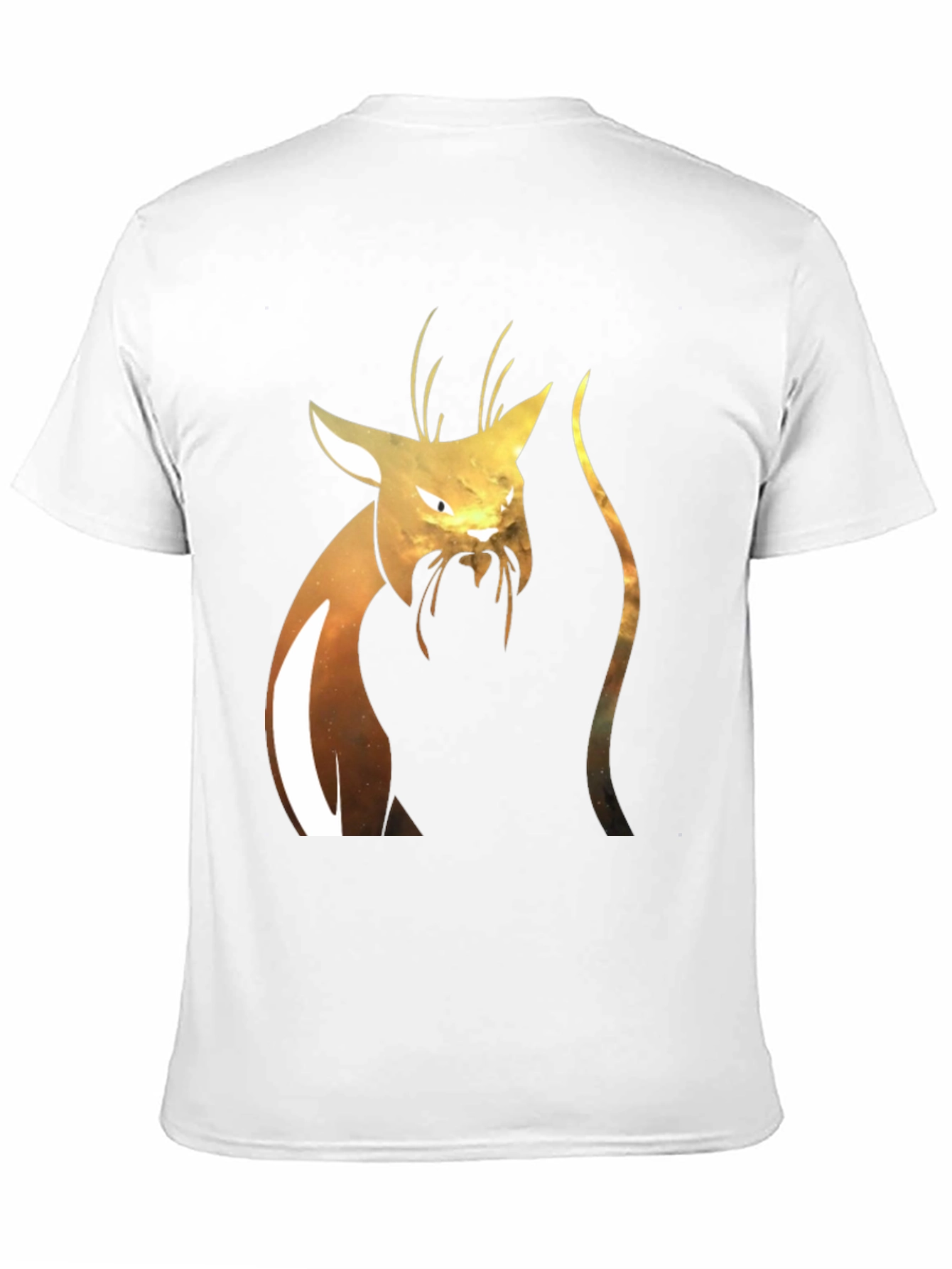 Black Abstract Cat Graphic T-Shirt view 11