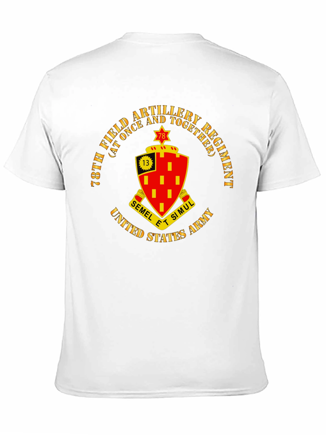 Black 78th Field Artillery Regiment Black T-Shirt view 11