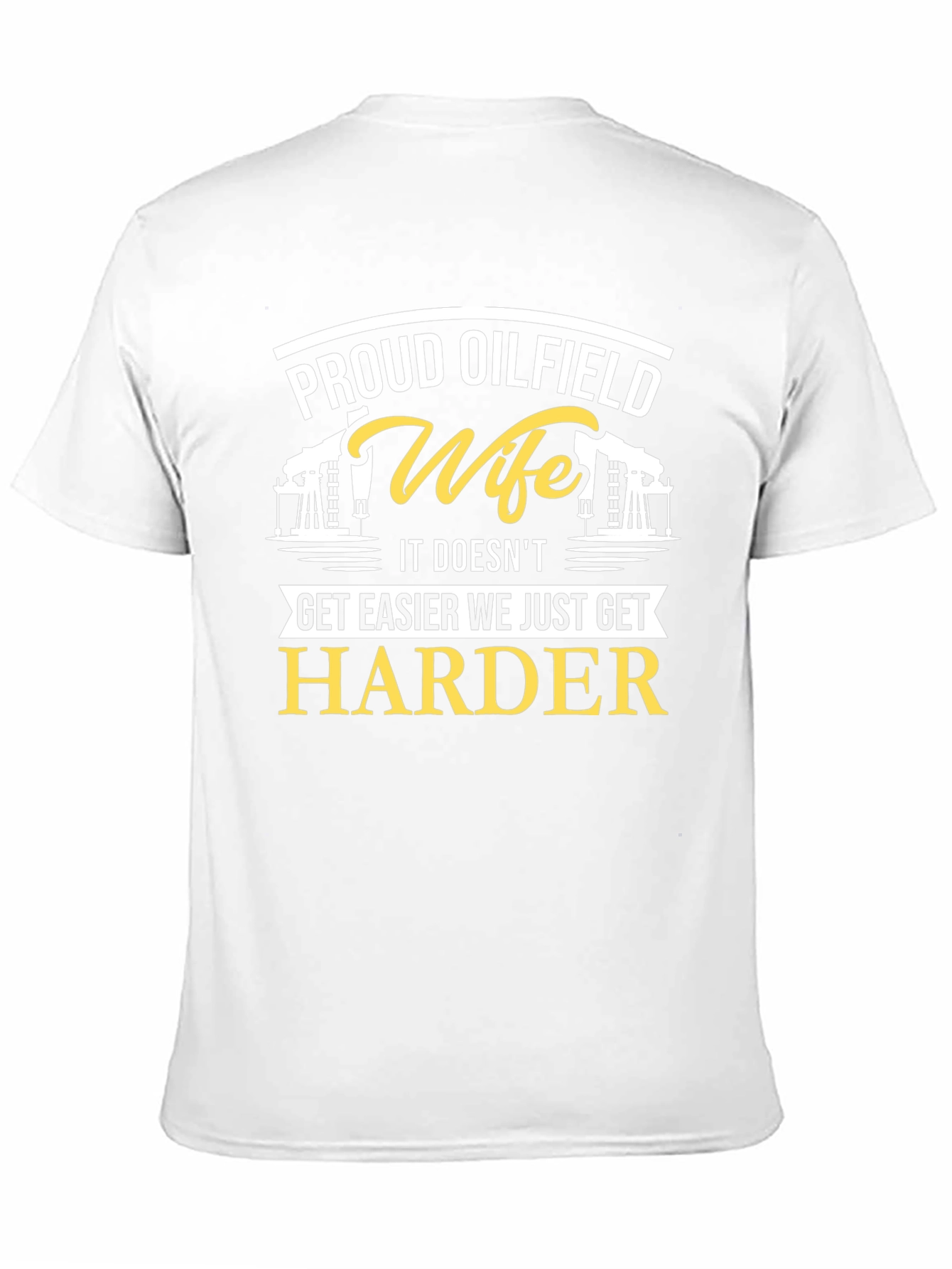 Black Proud Oilfield Wife Black T-Shirt view 11