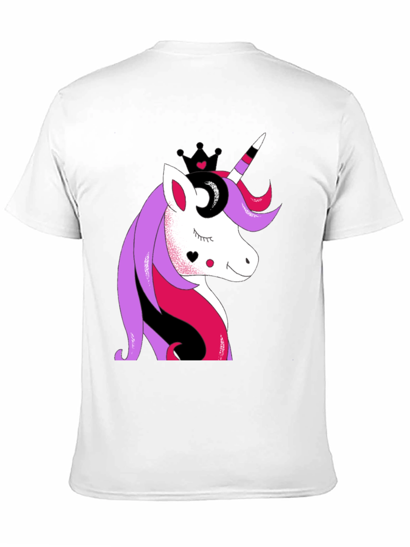 Black Unicorn Crown Graphic T-Shirt - Stylish and Fun view 11
