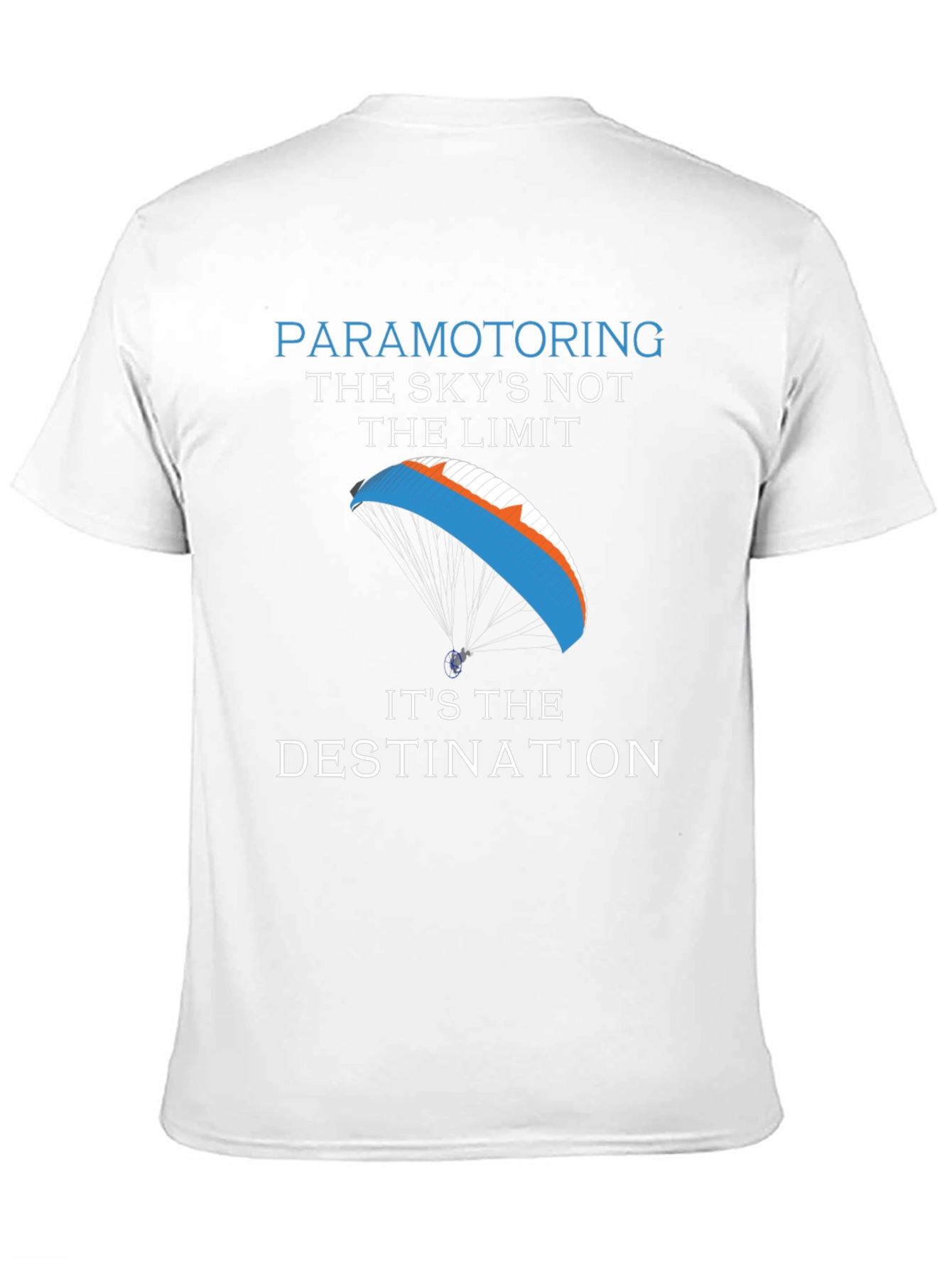 Black Paramotoring Sky's The Destination T-Shirt view 11