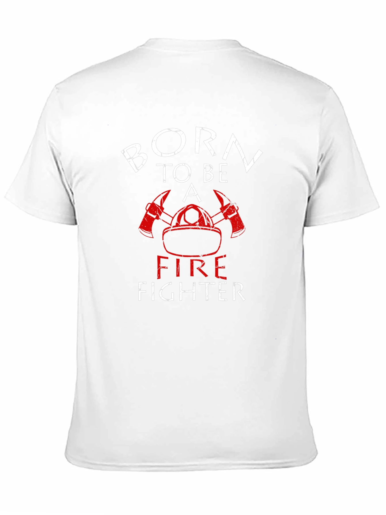 Black Born to be a Fire Fighter Black T-Shirt view 11