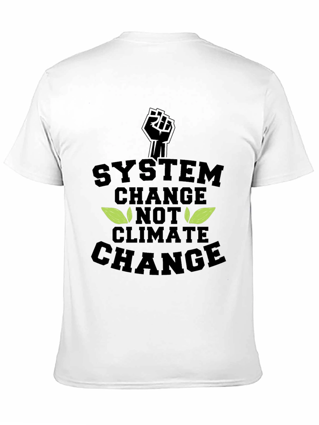 Black System Change, Not Climate Change Graphic Tee view 11