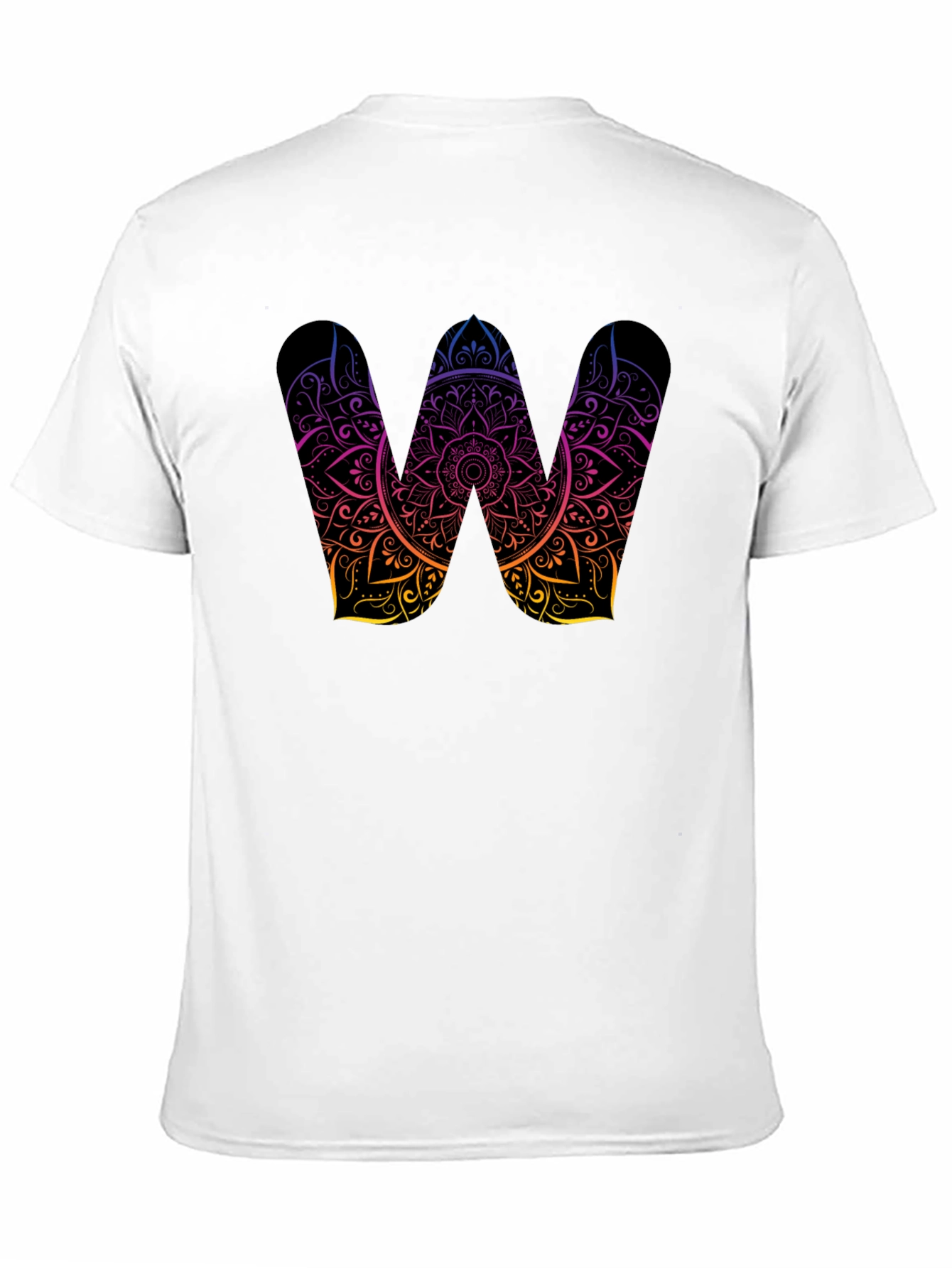 Black Mandala W Black T-Shirt view 11