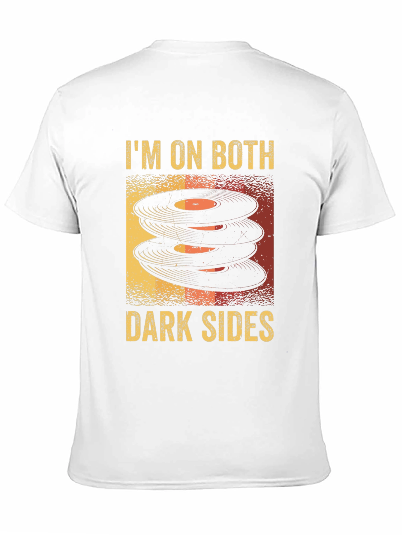 Black I'm On Both Dark Sides T-Shirt Vintage Record Vinyl Music Tee view 11