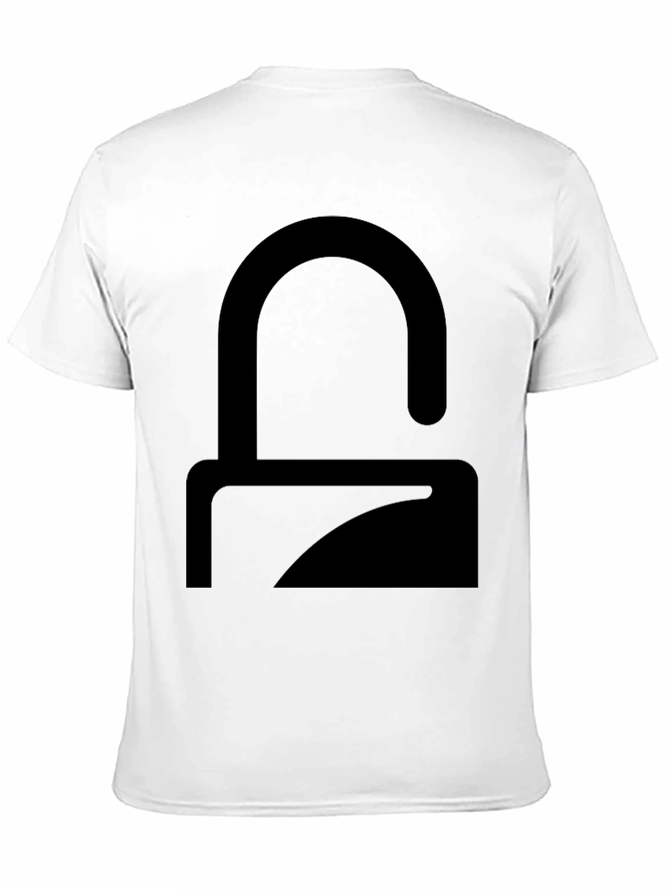 Black Modern Minimalist Graphic T-Shirt - Solid Black view 11