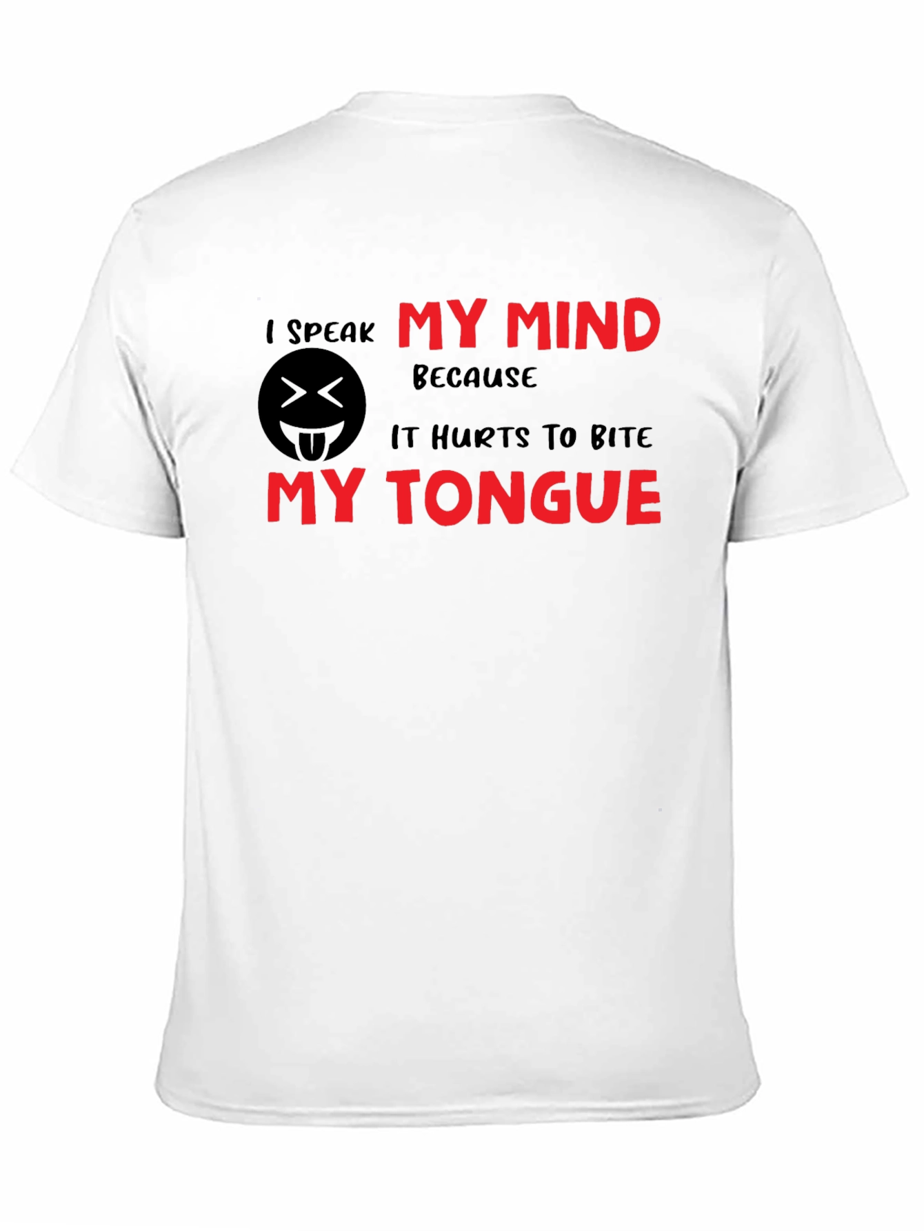 Black I Speak My Mind Black Cotton T-Shirt view 11