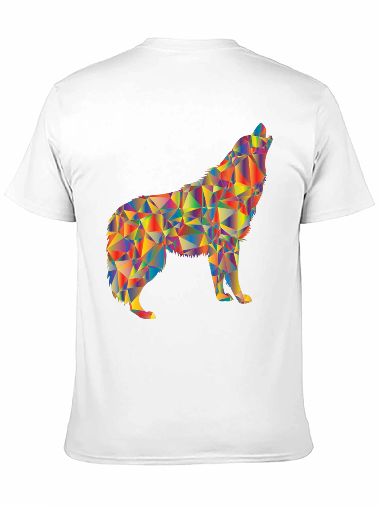 Black Geometric Wolf Graphic T-Shirt view 11