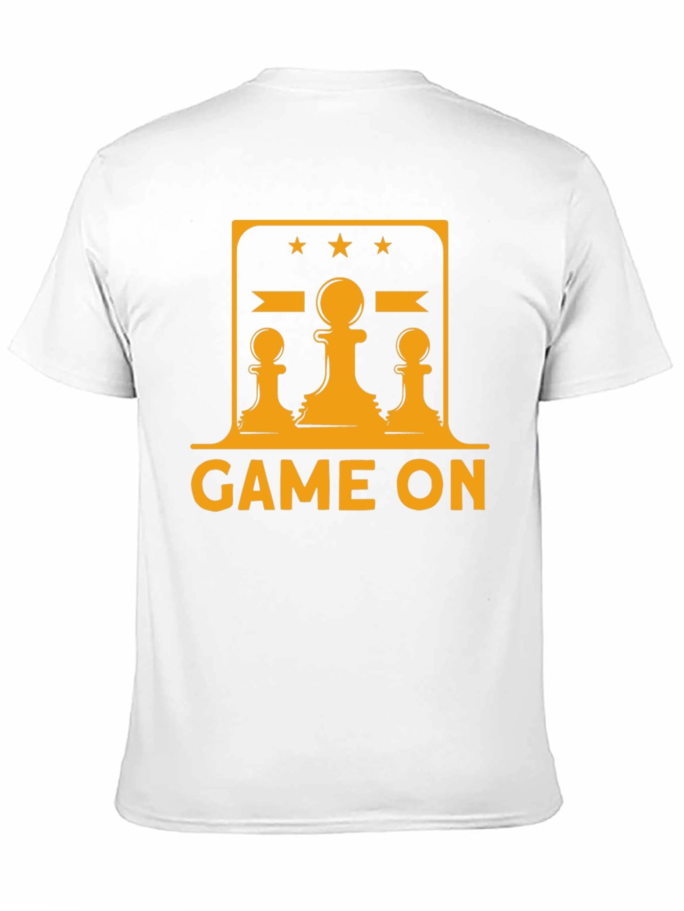 Black Game On Chess Graphic Tee - Black Cotton T-Shirt view 11