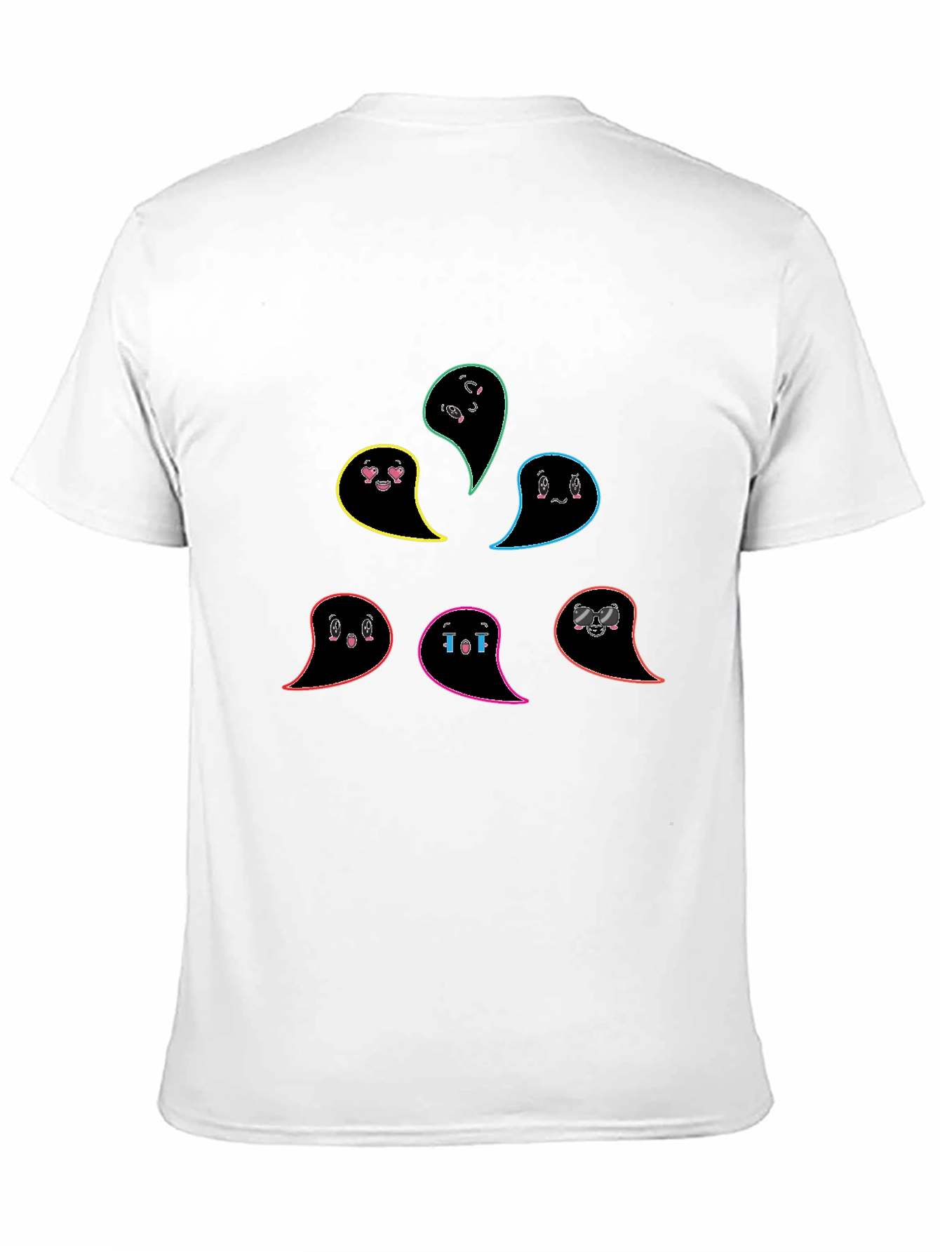 Black Emo Ghost T-Shirt - Black, Casual Cotton Tee view 11