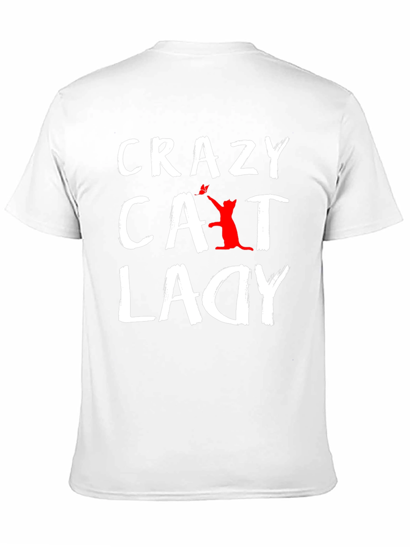 Black Crazy Cat Lady T-Shirt - Unisex Graphic Tee view 11