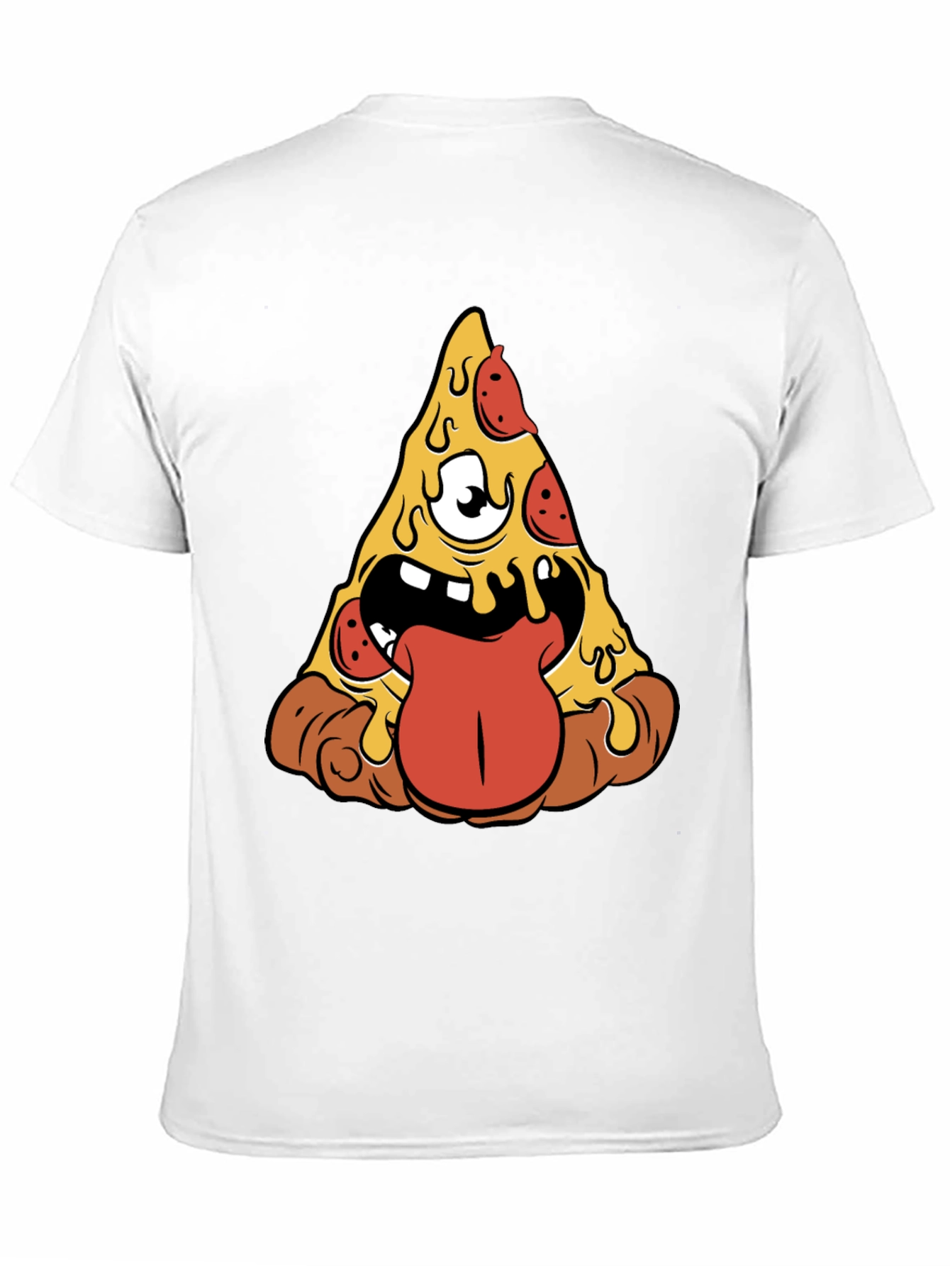 Black Pizza Monster Graphic Tee - Black Short Sleeve view 11