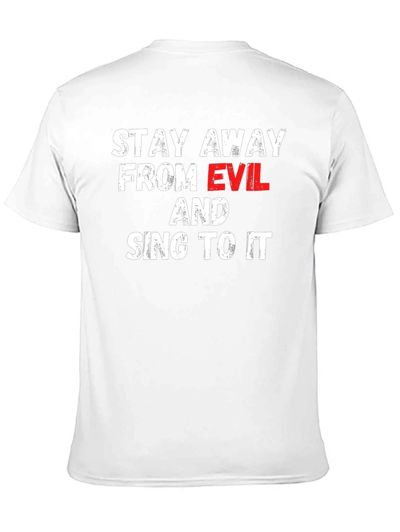 Black Stay Away From Evil T-Shirt view 11