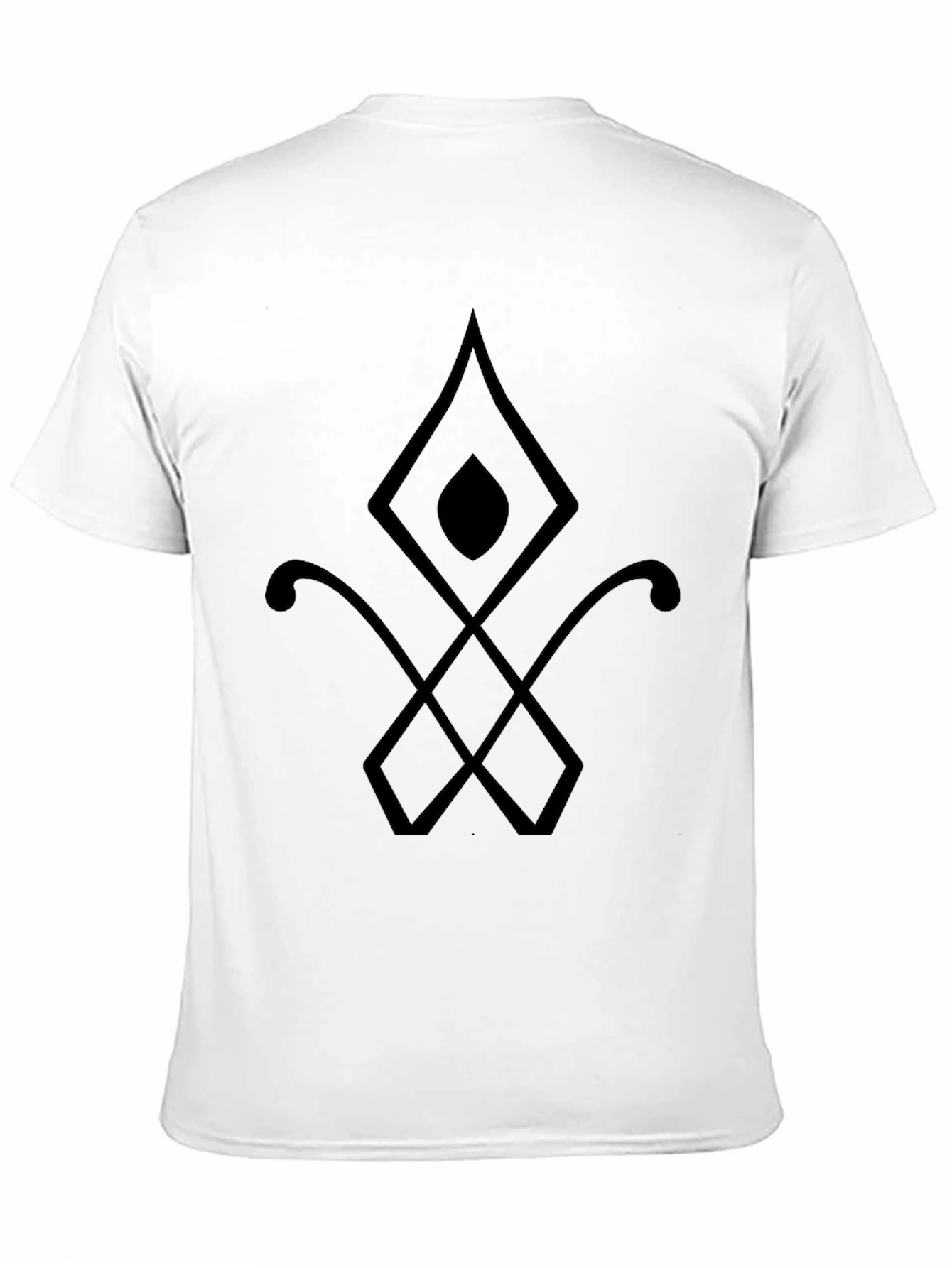 Black Men's Black Graphic Tee - Abstract Symbol Design view 11
