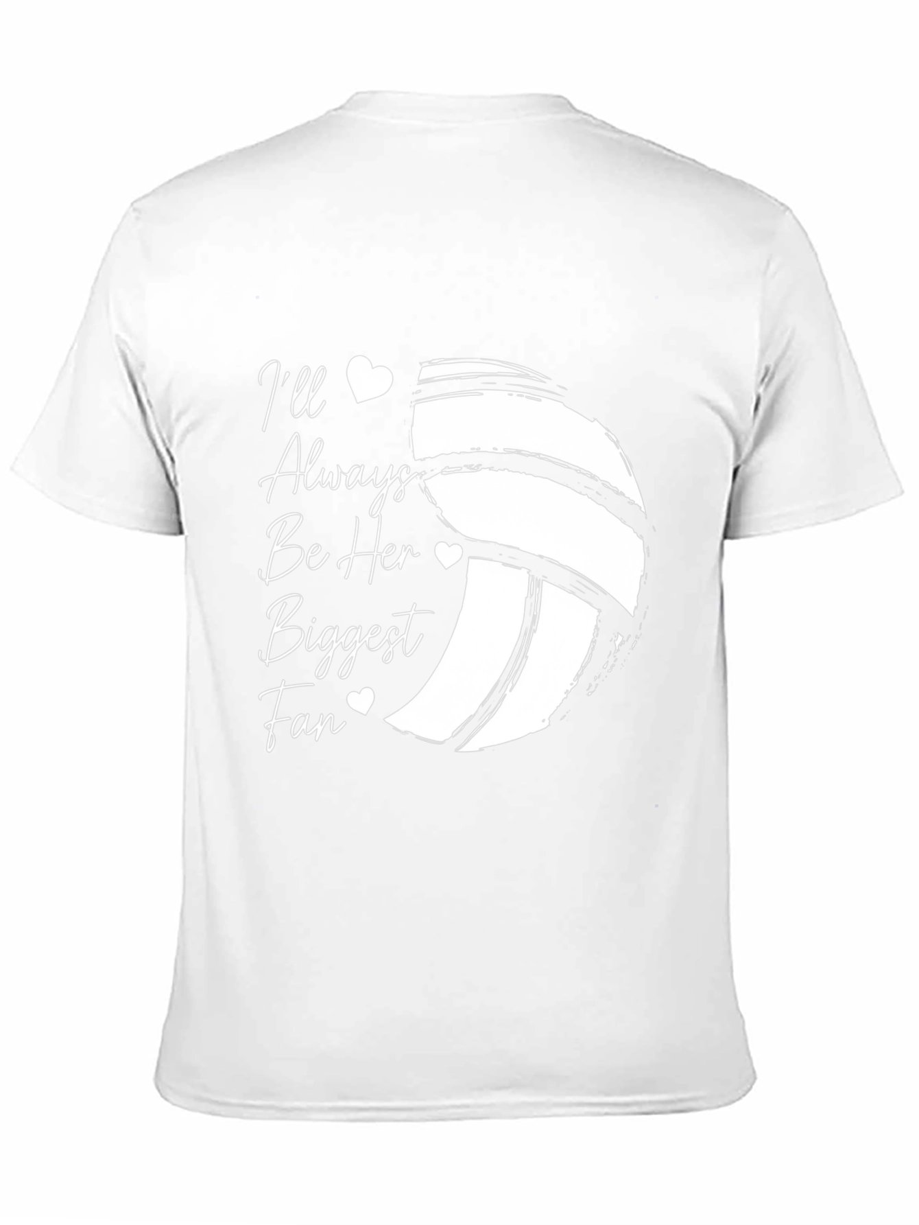 Black Volleyball Fan T-Shirt - I'll Always Be Her Biggest Fan view 11