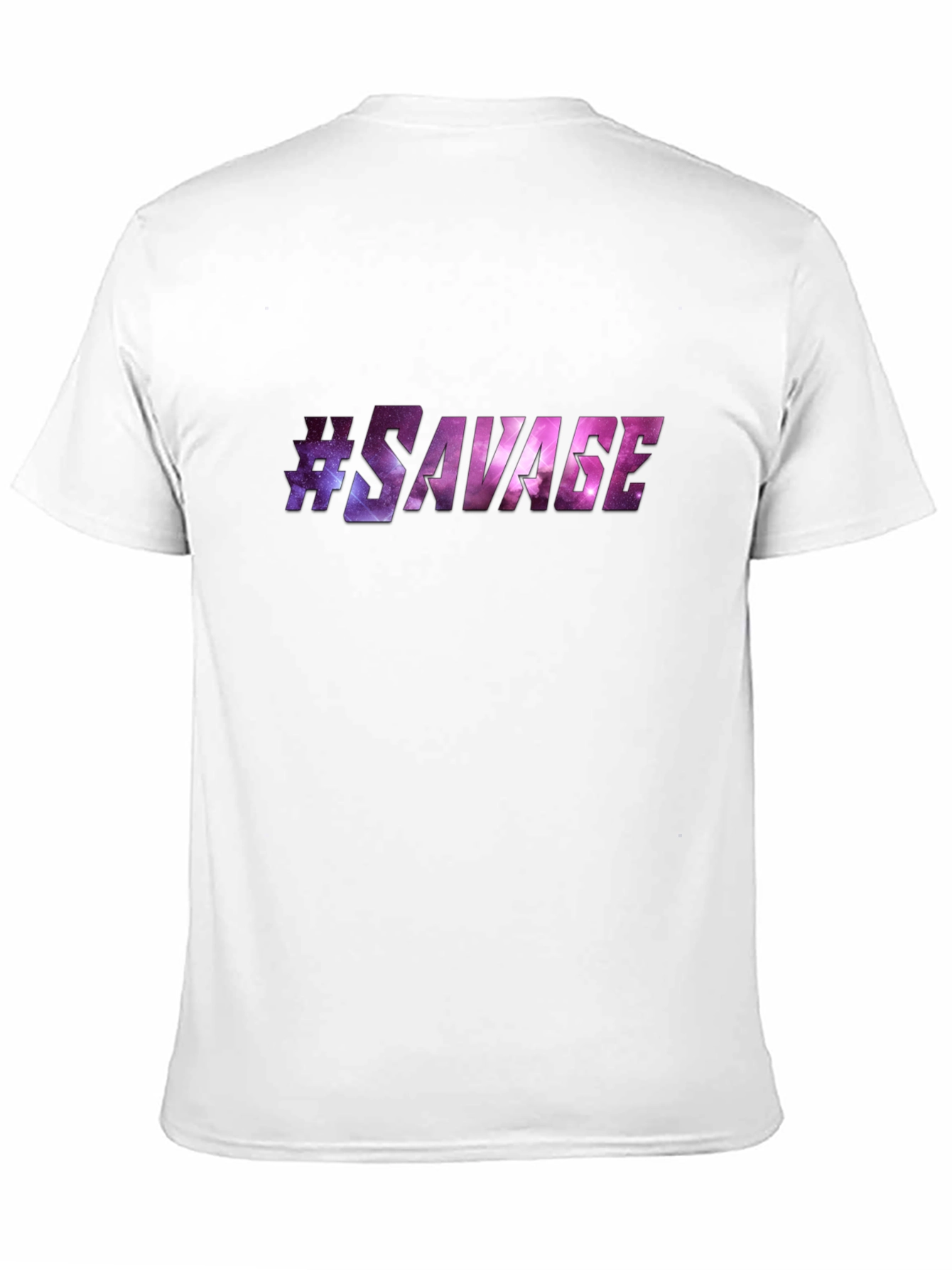 Black Savage Galaxy Print Black T-Shirt view 11