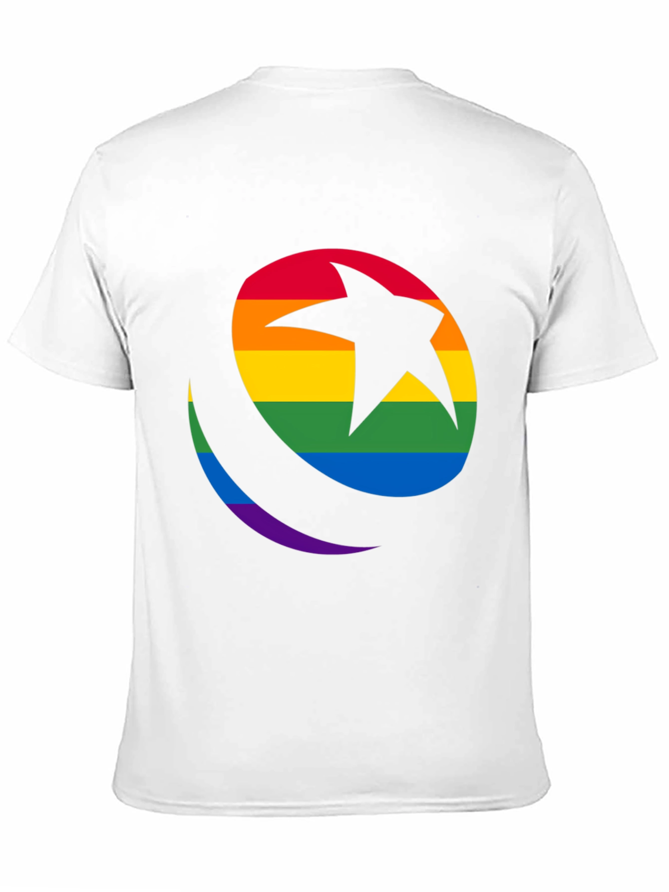 Black Rainbow Star & Crescent Black T-Shirt view 11