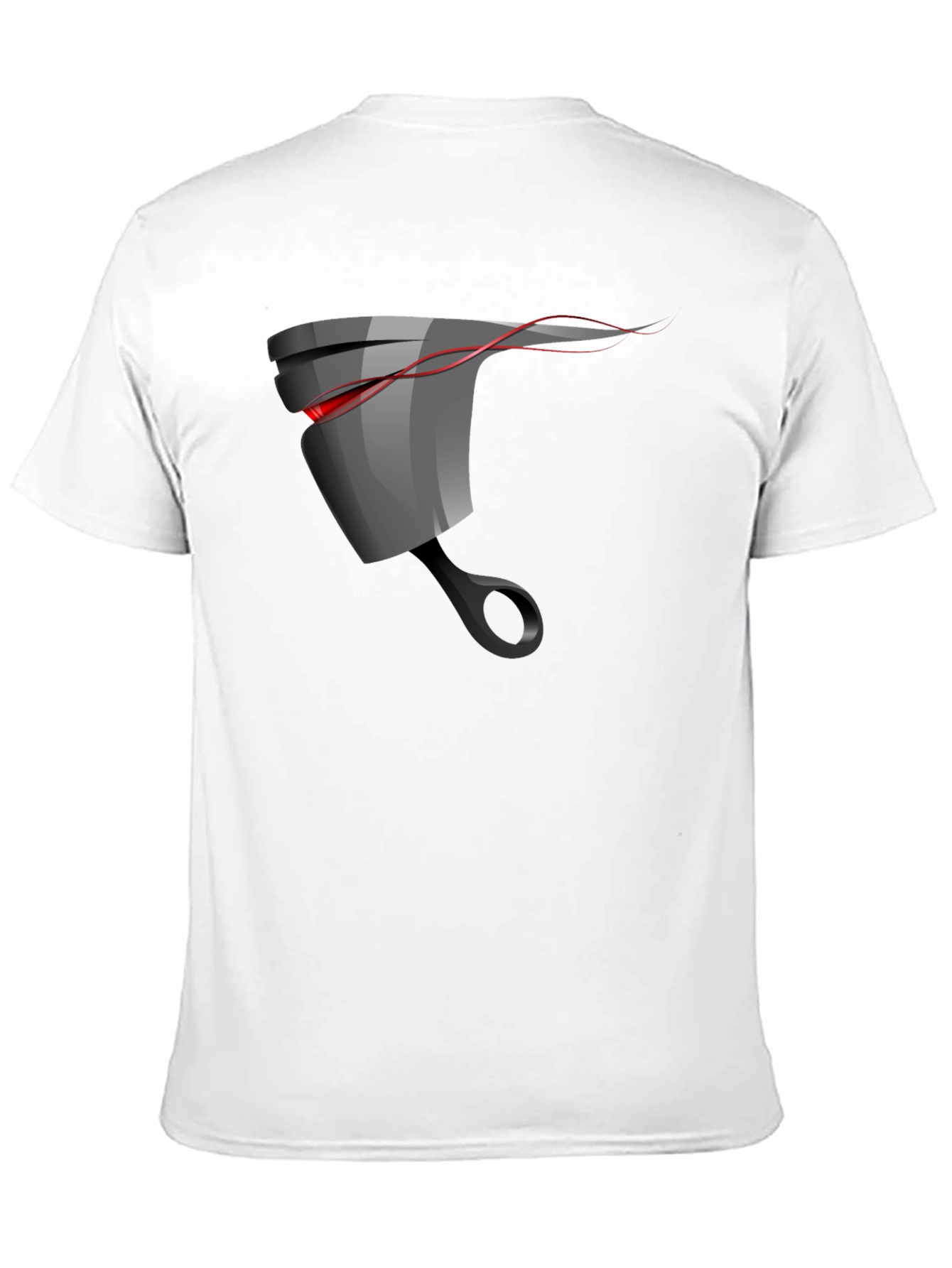 Black Men's Black Graphic T-Shirt - Piston Design view 11