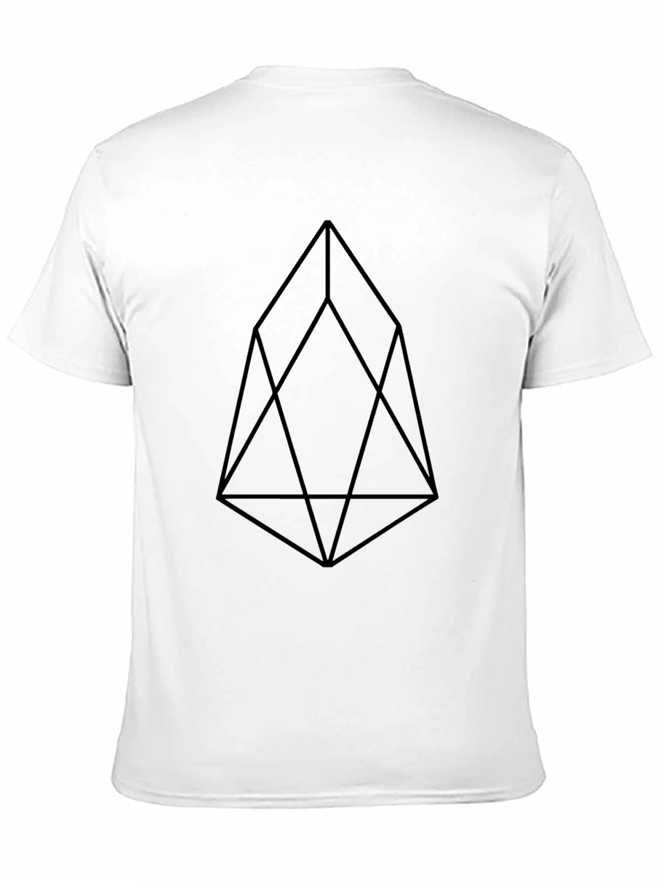 Black Geometric Print Black T-Shirt view 11