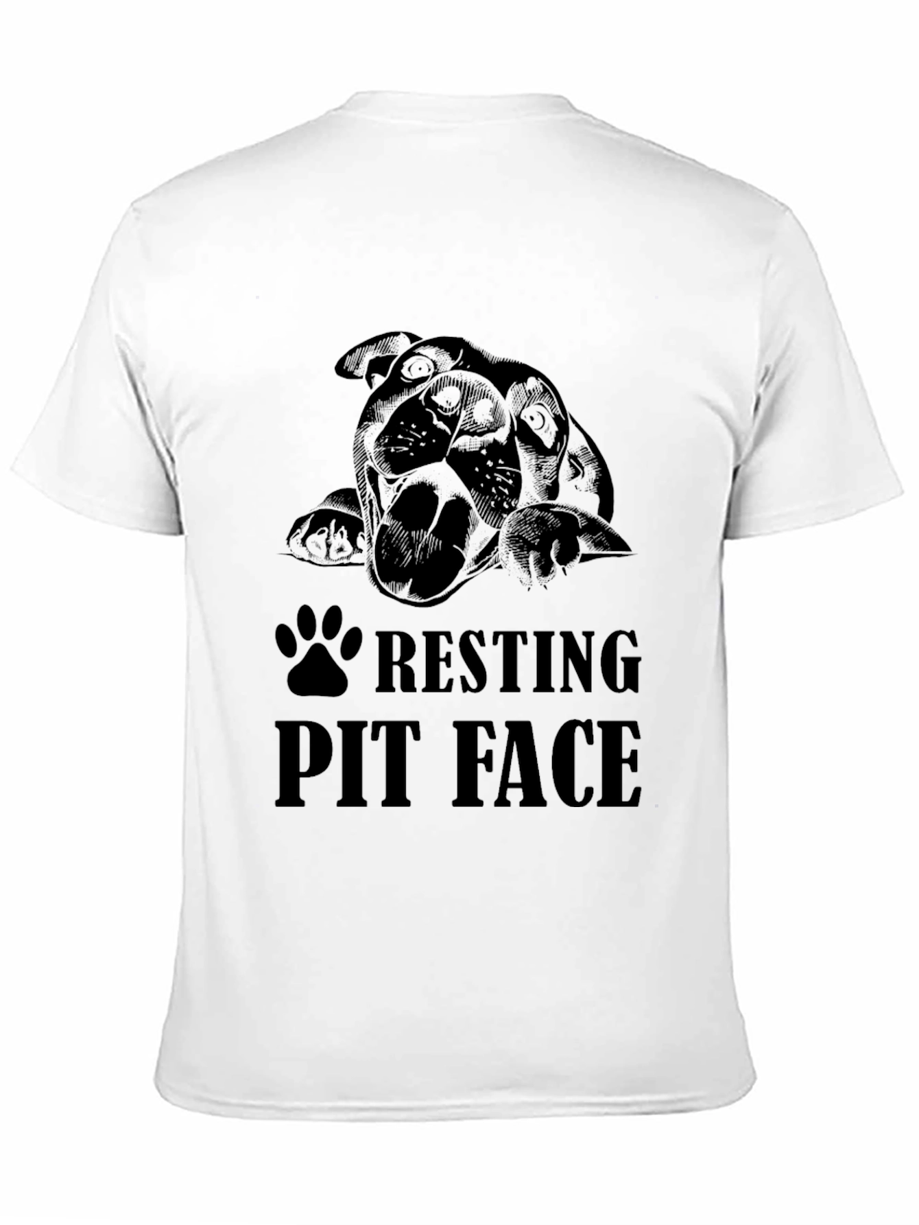 Black Resting Pit Face Black T-Shirt view 11