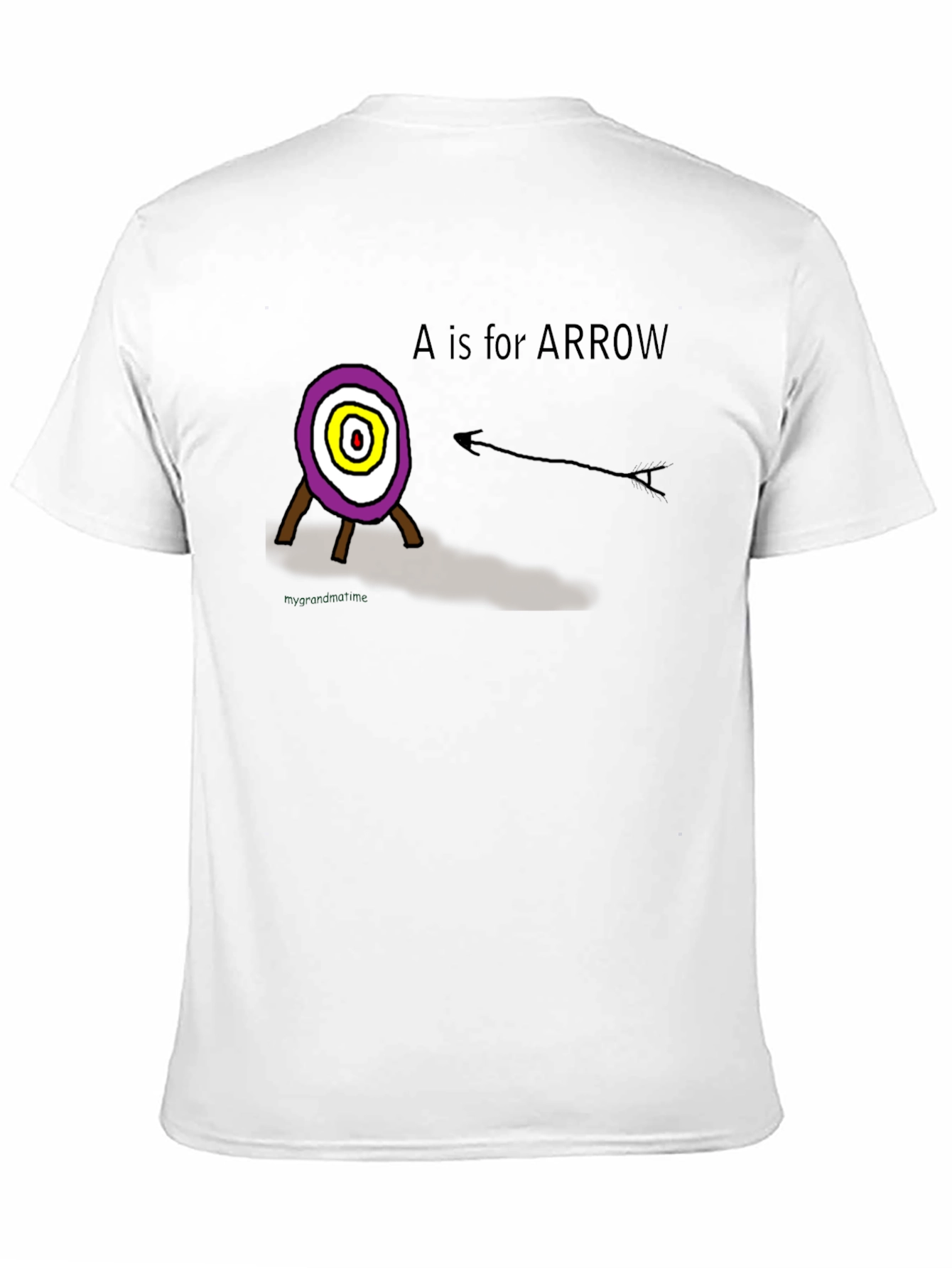 Black A is for Arrow T-shirt view 11