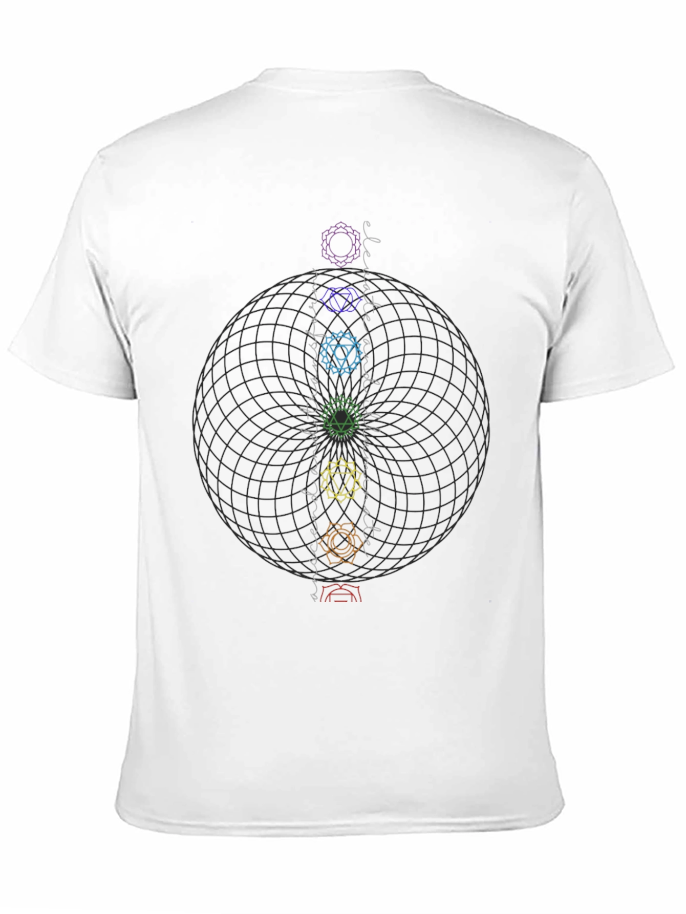 Black Chakra Energy T-Shirt - Meditate in Style view 11