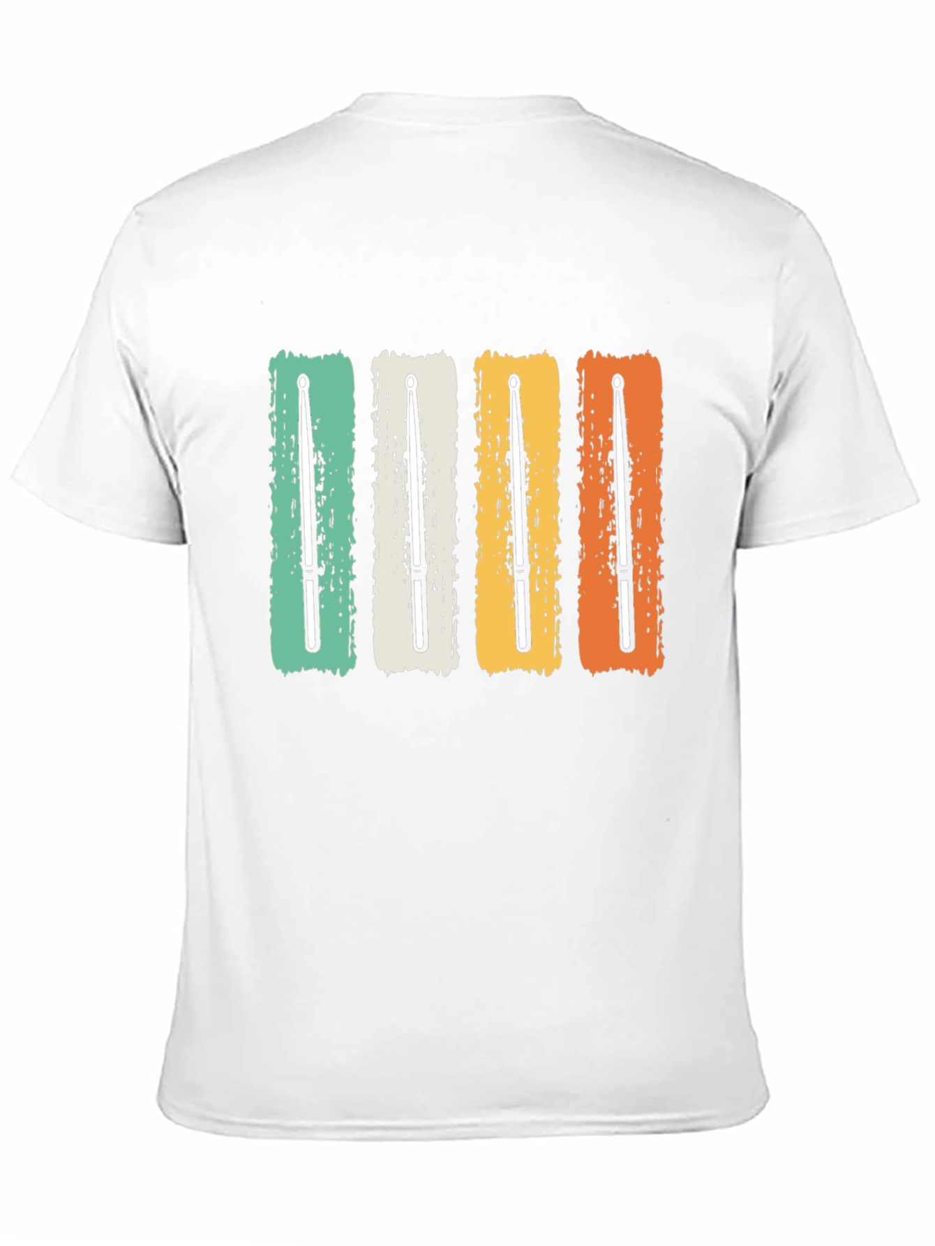 Black Retro Drumsticks T-Shirt - Music Lover Tee view 11