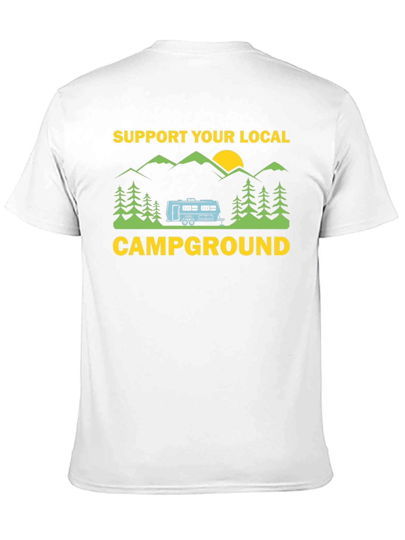 Black Support Your Local Campground Graphic Tee view 11