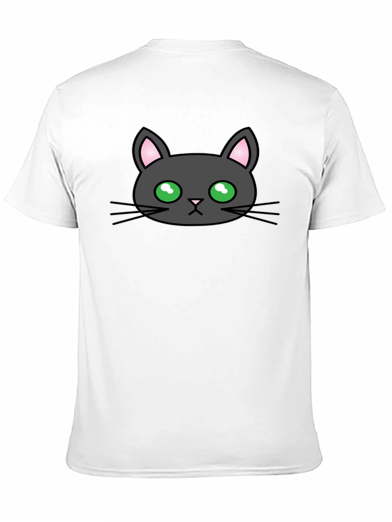 Black Black Cat Graphic Tee - Cute Cartoon Design view 11