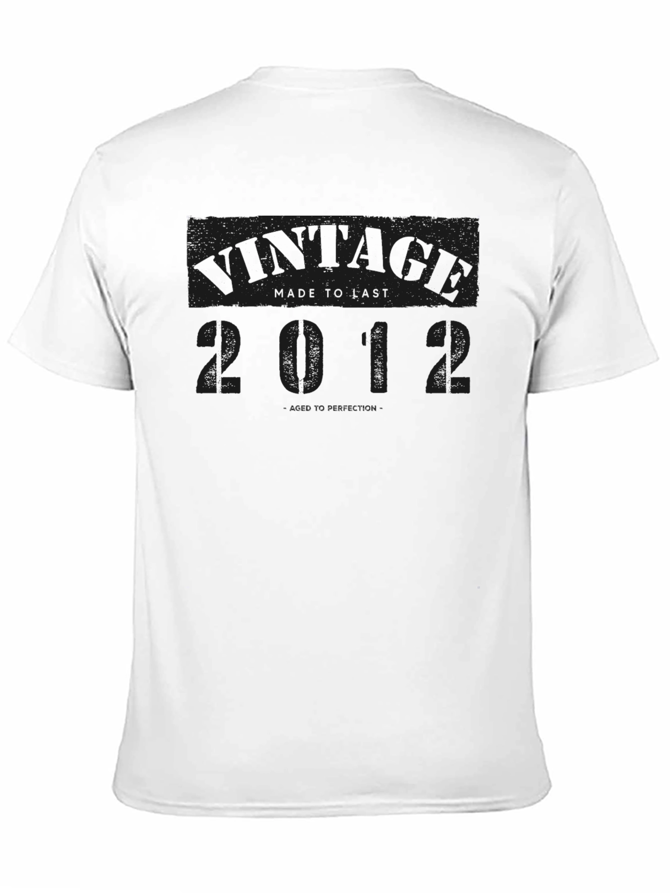 Black Vintage 2012 Made To Last Black Graphic T-Shirt view 11
