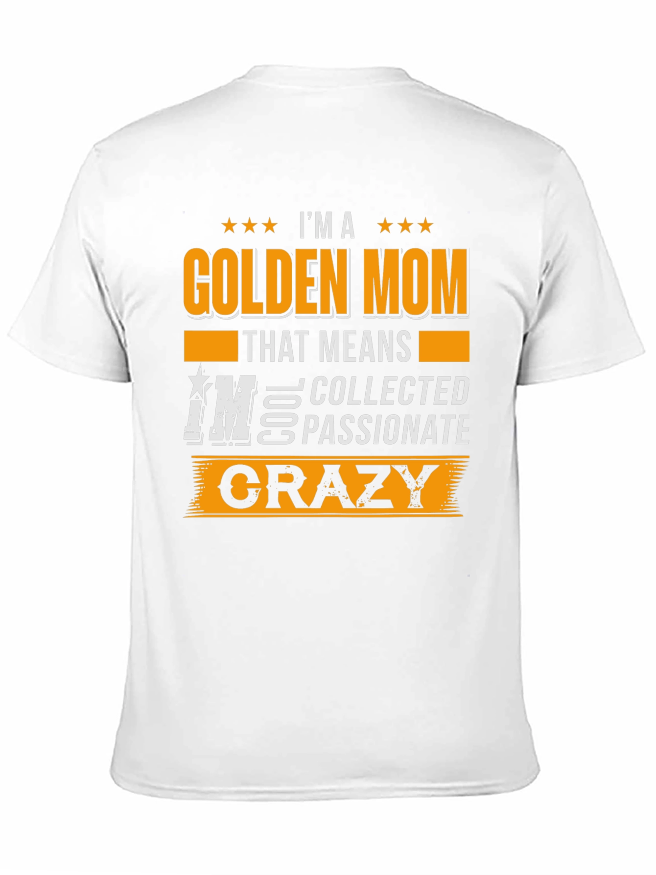Black Golden Mom Crazy T-Shirt view 11