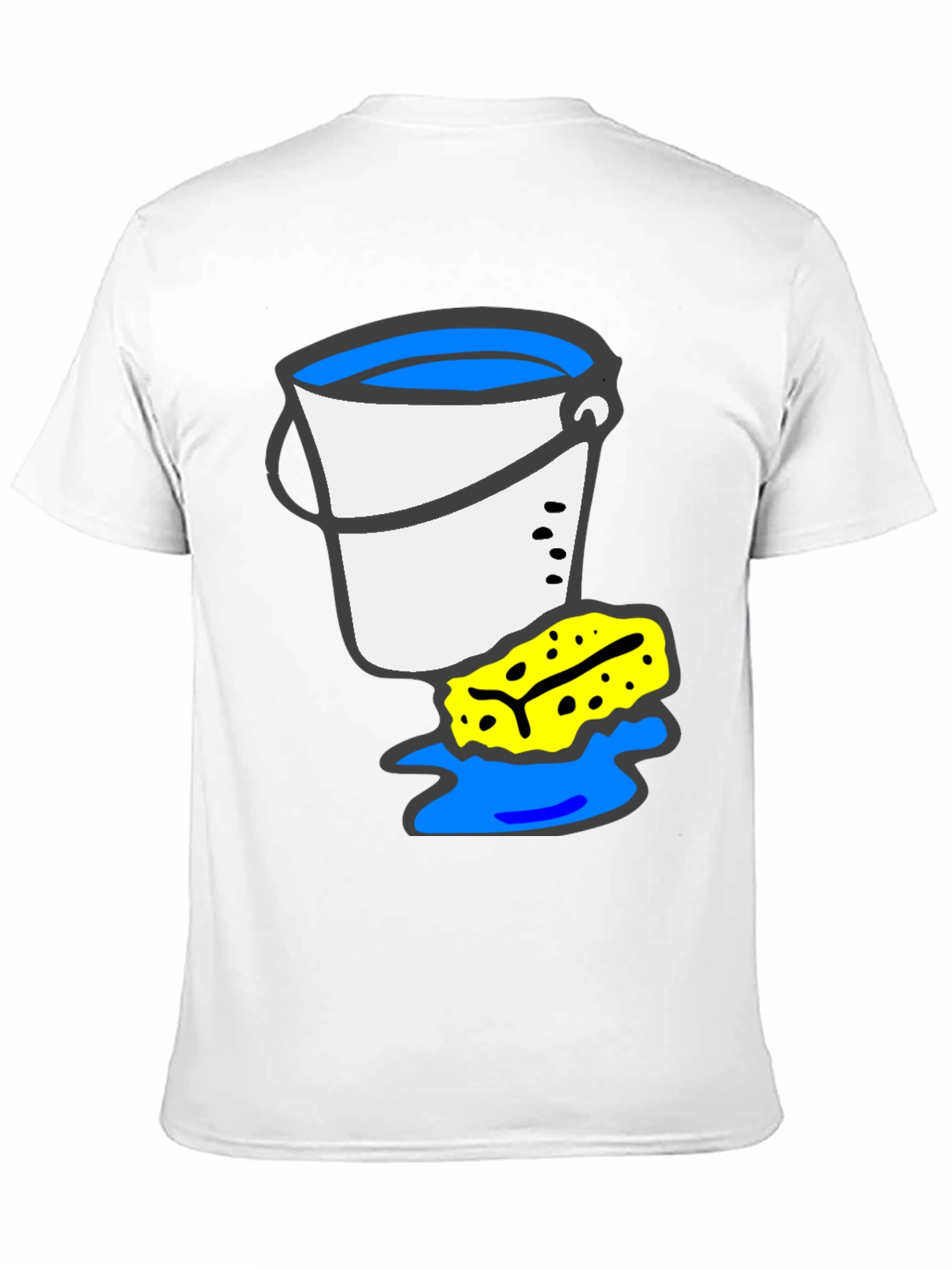 Black Bucket and Sponge Graphic Tee - Cleaning Crew Shirt view 11