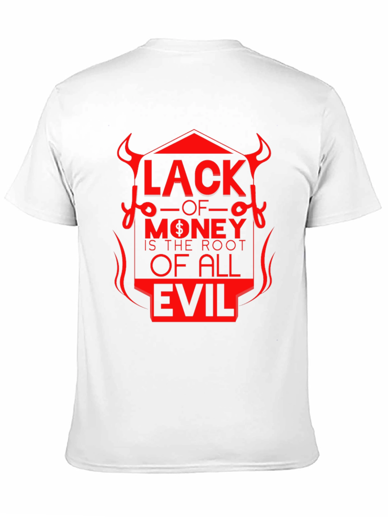 Black Lack of Money Evil T-Shirt | Stylish Graphic Tee view 11