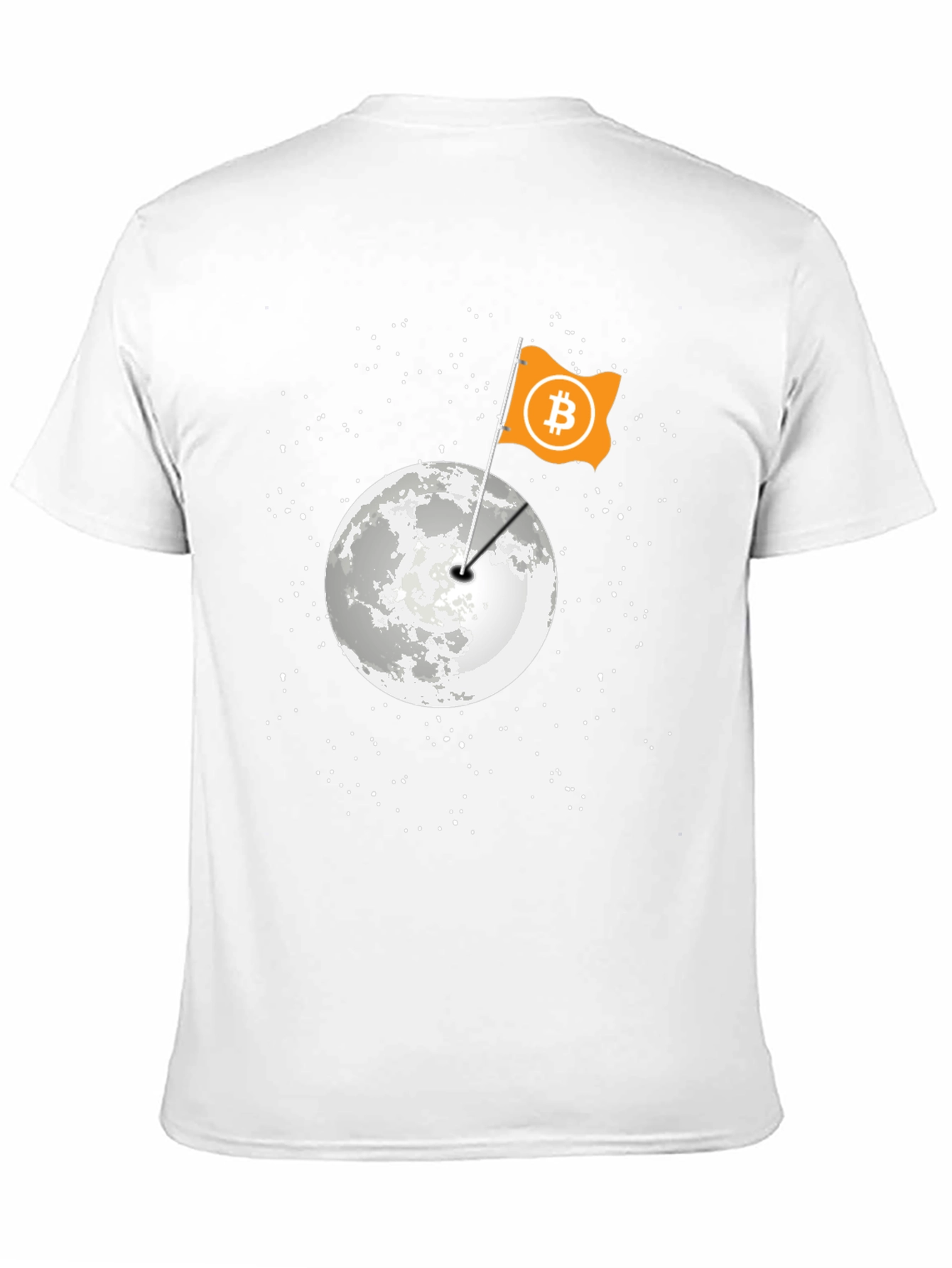 Black Bitcoin Moon Landing Black T-Shirt view 11