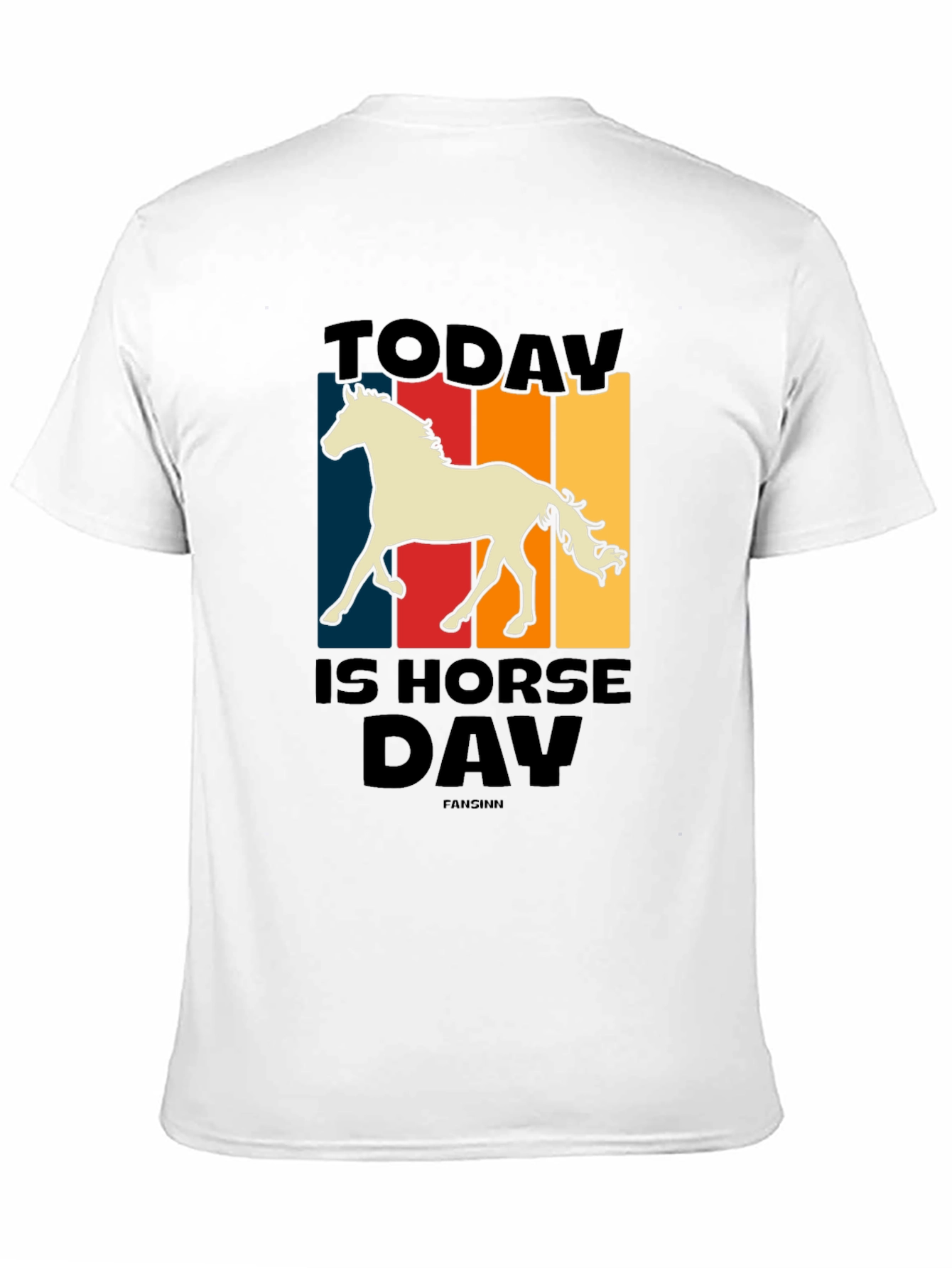 Black Today Is Horse Day Retro Graphic Tee view 11
