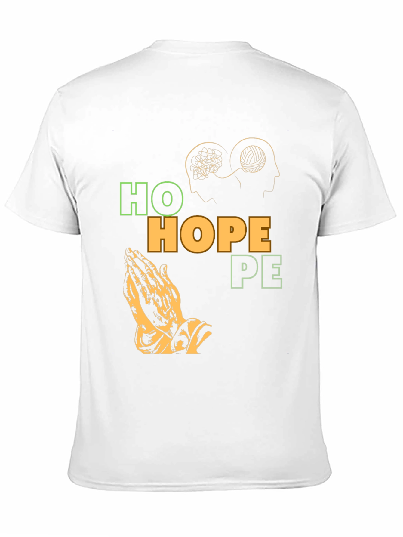 Black Hope Graphic T-Shirt, Unique Praying Hands Design view 11