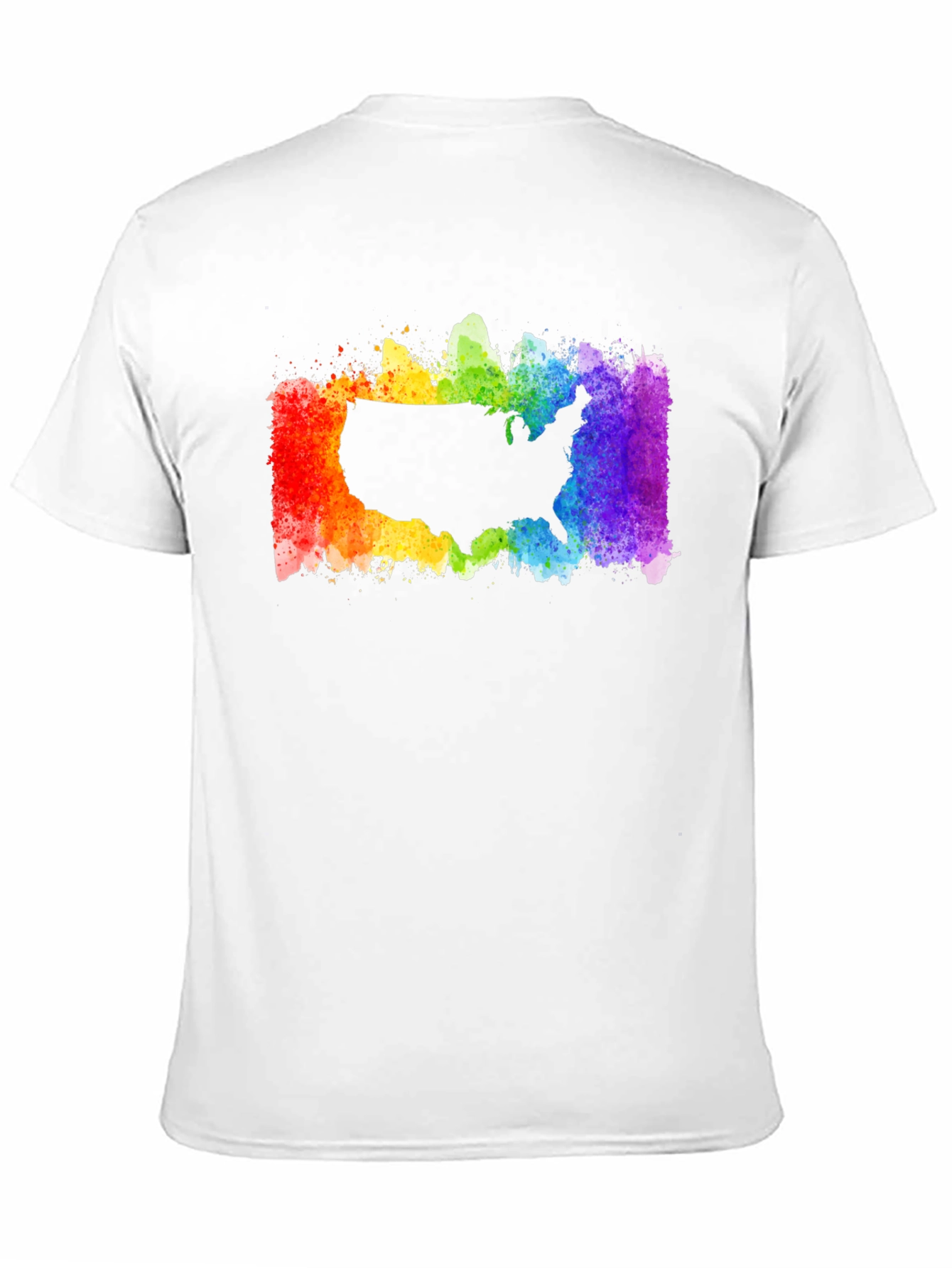 Black USA Rainbow Pride T-Shirt view 11