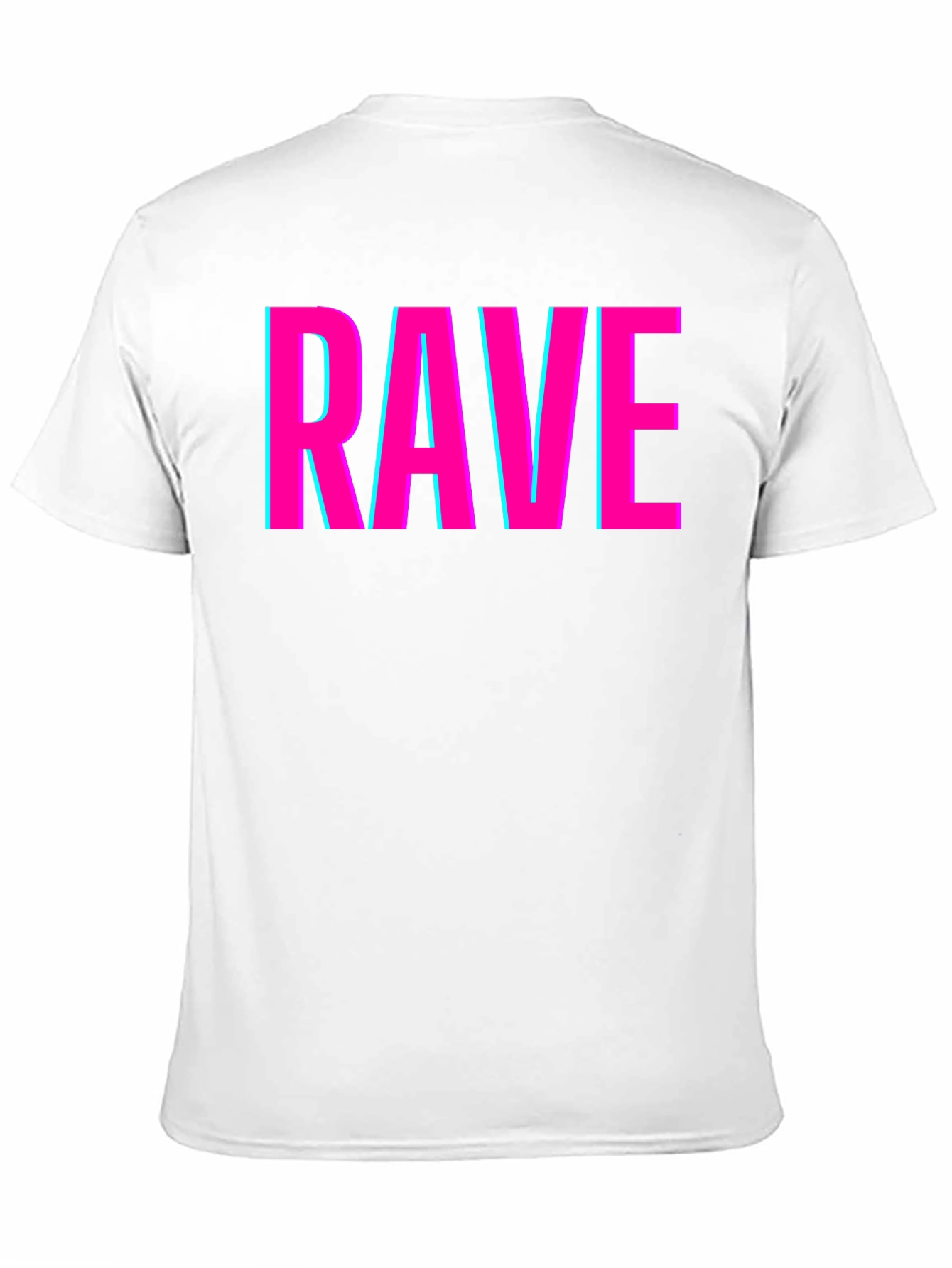 Black Rave Graphic Tee - Neon Pink & Blue view 11