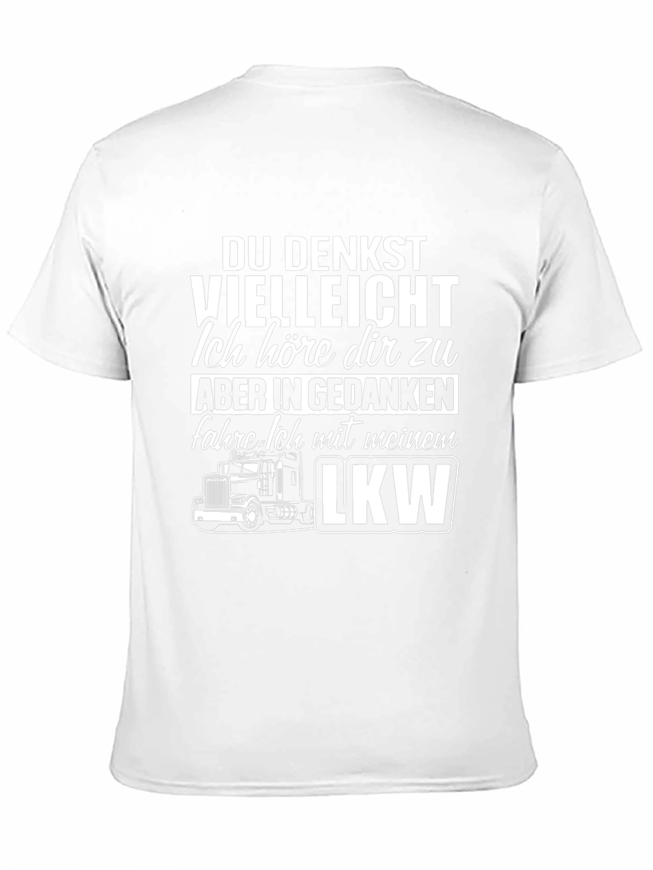 Black Trucker T-Shirt - "LKW" Design view 11