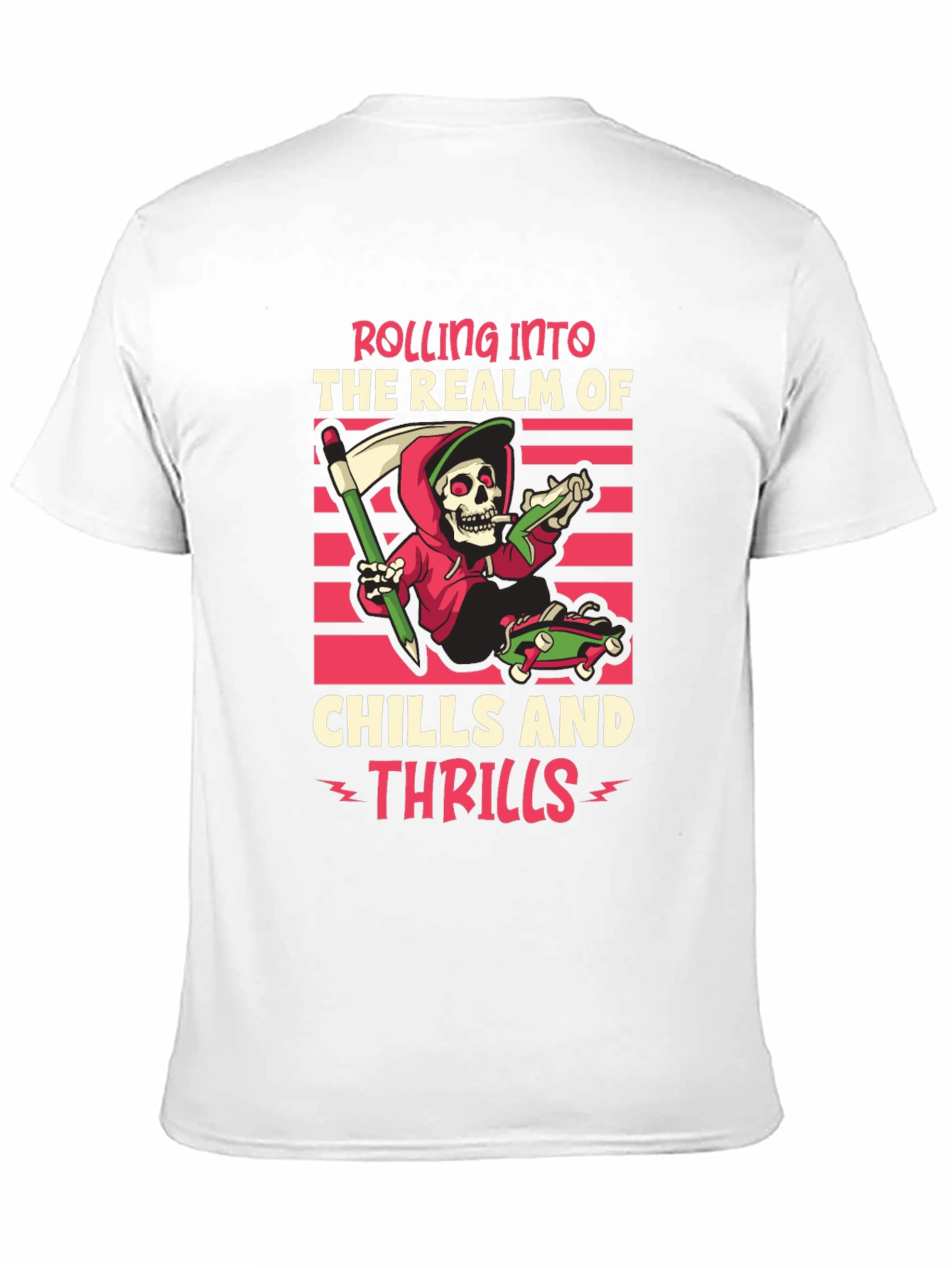 Black Grim Reaper Skateboard T-Shirt - Rolling Into Thrills! view 11