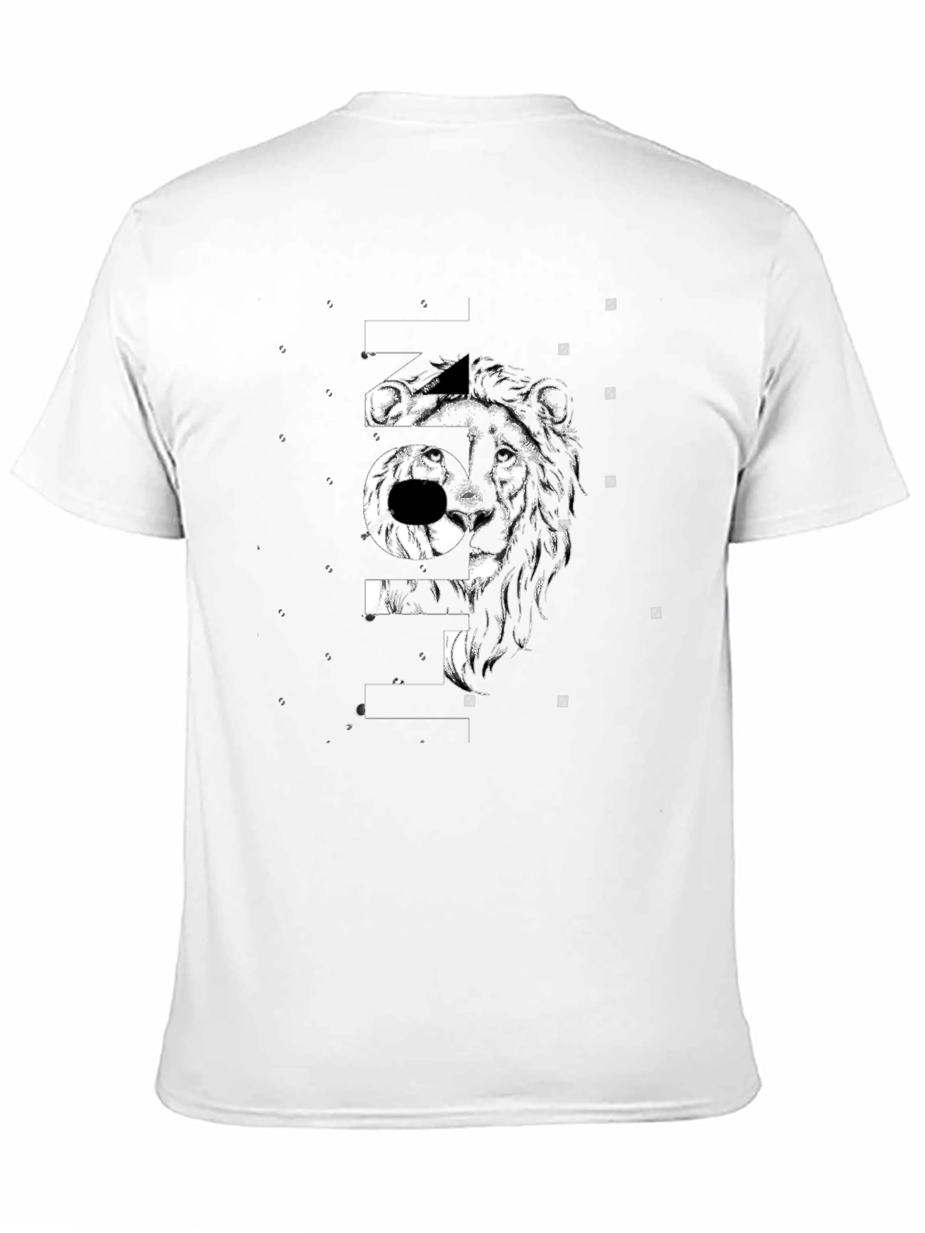 Black Lion Graphic Black T-Shirt view 11