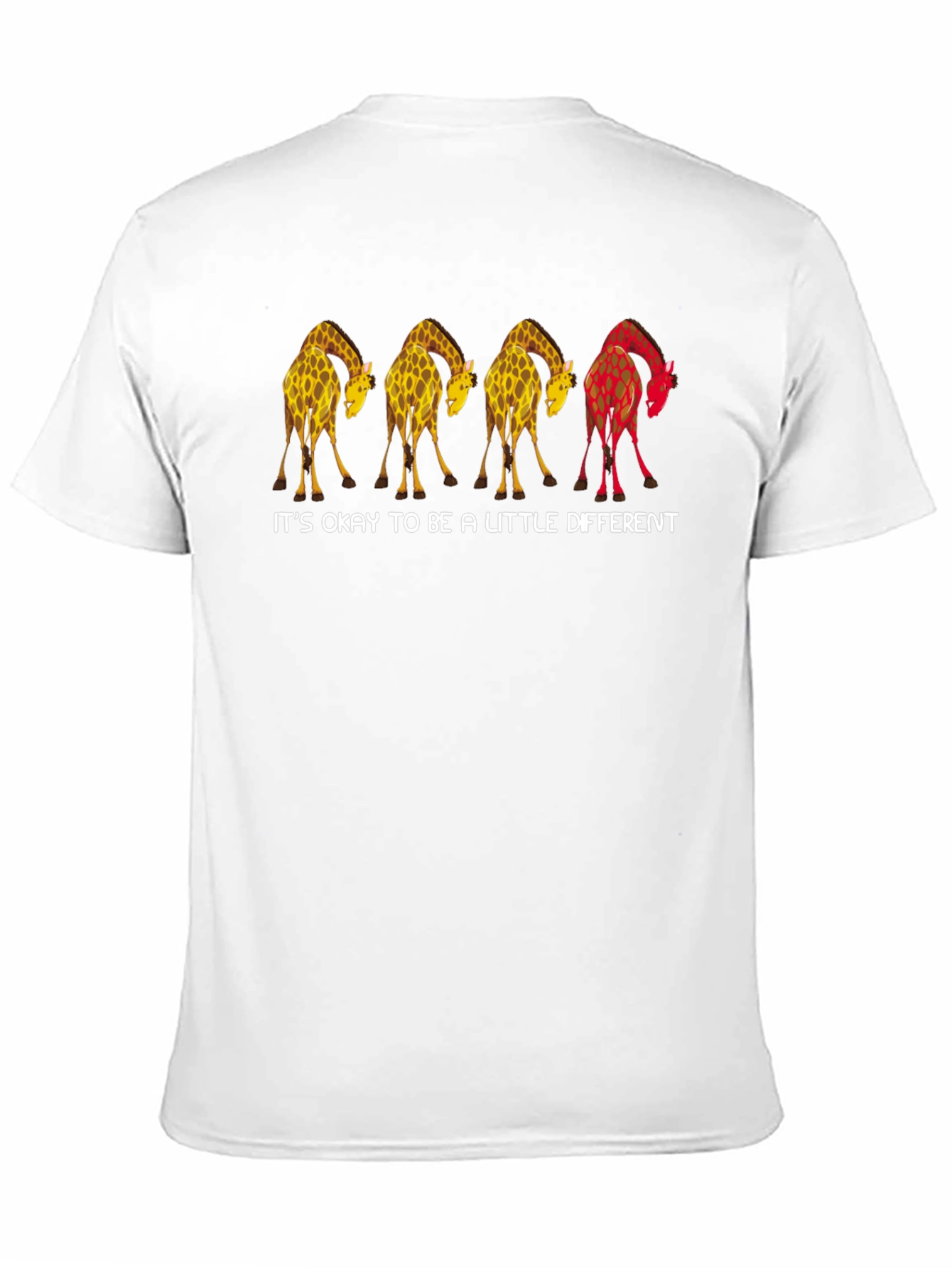 Black Unique Giraffe Graphic Tee - It's Okay to Be Different! view 11