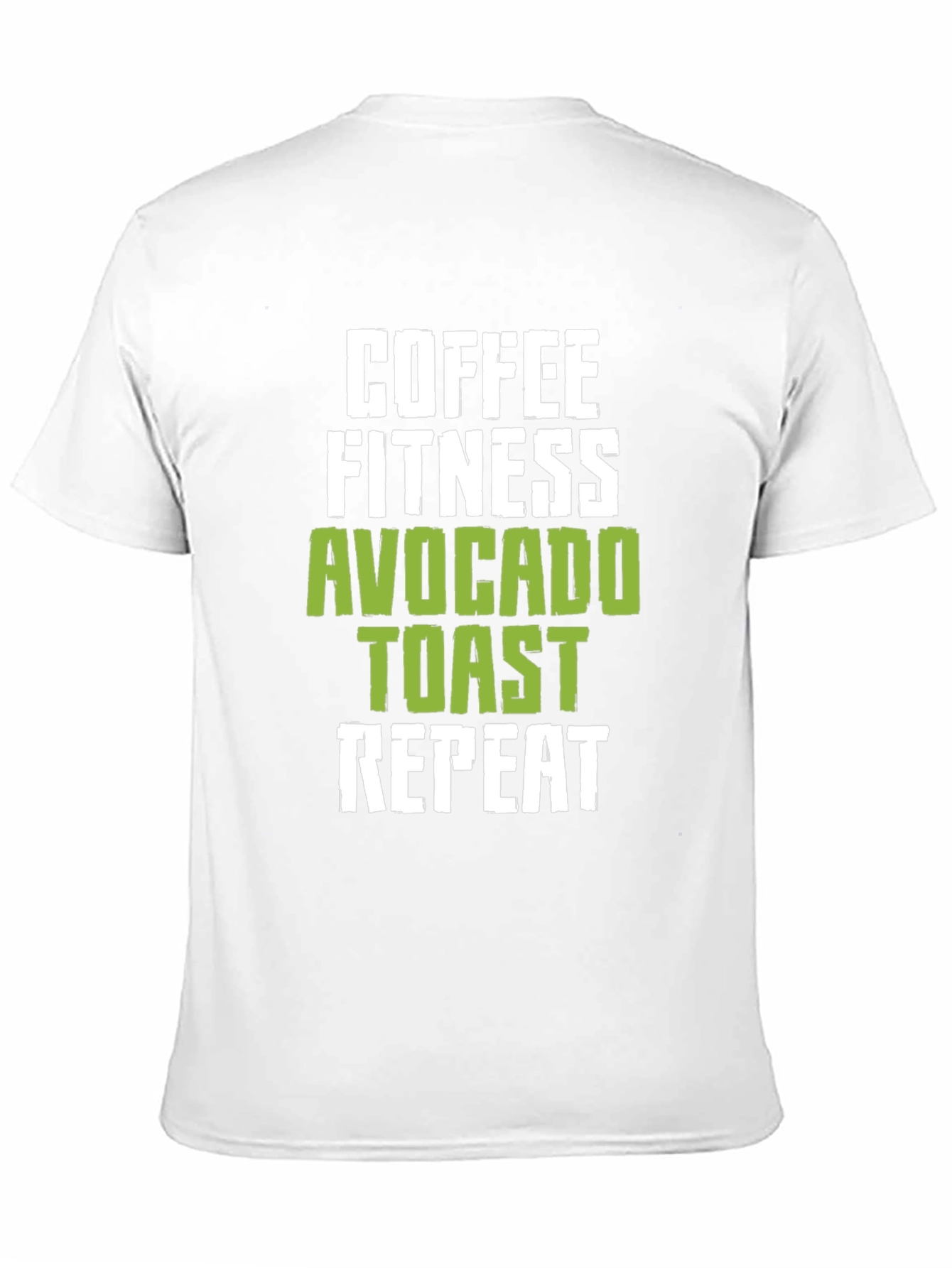 Black Coffee Fitness Avocado Toast Repeat Black Graphic Tee view 11