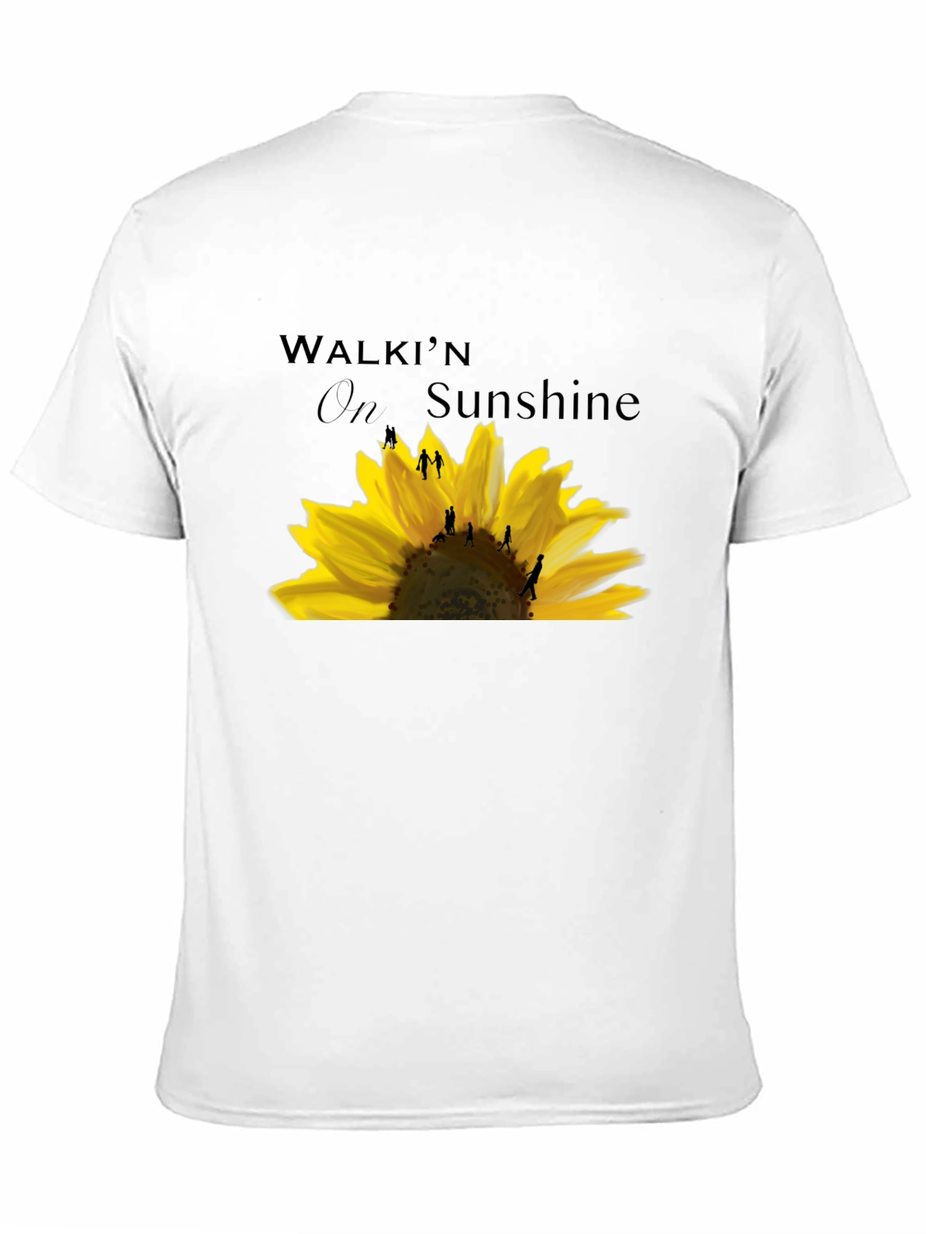 Black Walkin' on Sunshine Sunflower Graphic T-Shirt view 11
