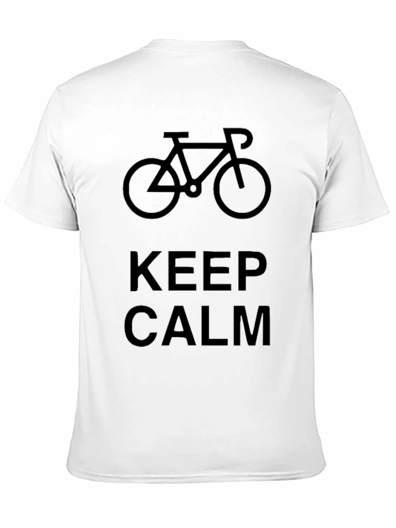 Black Keep Calm Bicycle Graphic Black T-Shirt view 11